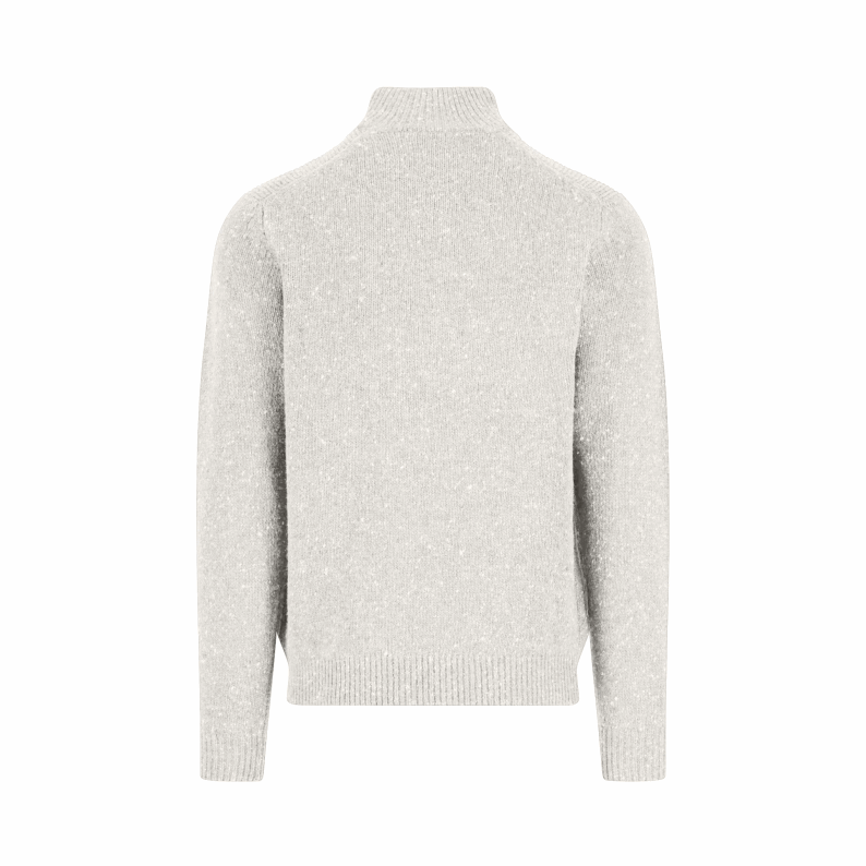 Fynch-Hatton Wool Blend Sweater in Melange Effect Alpaca