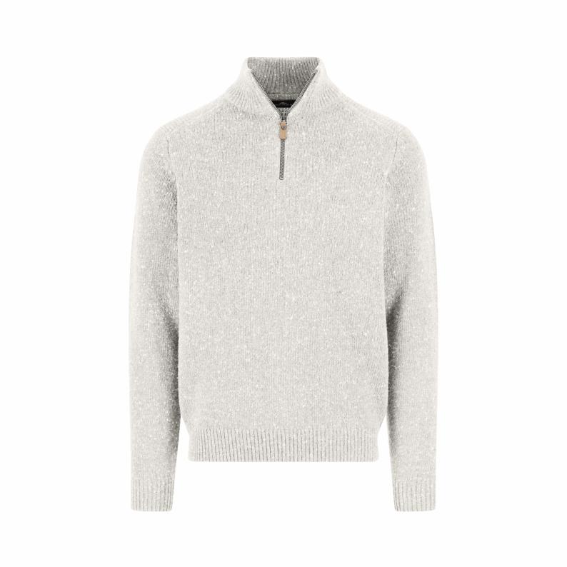 Fynch-Hatton Wool Blend Sweater in Melange Effect Alpaca