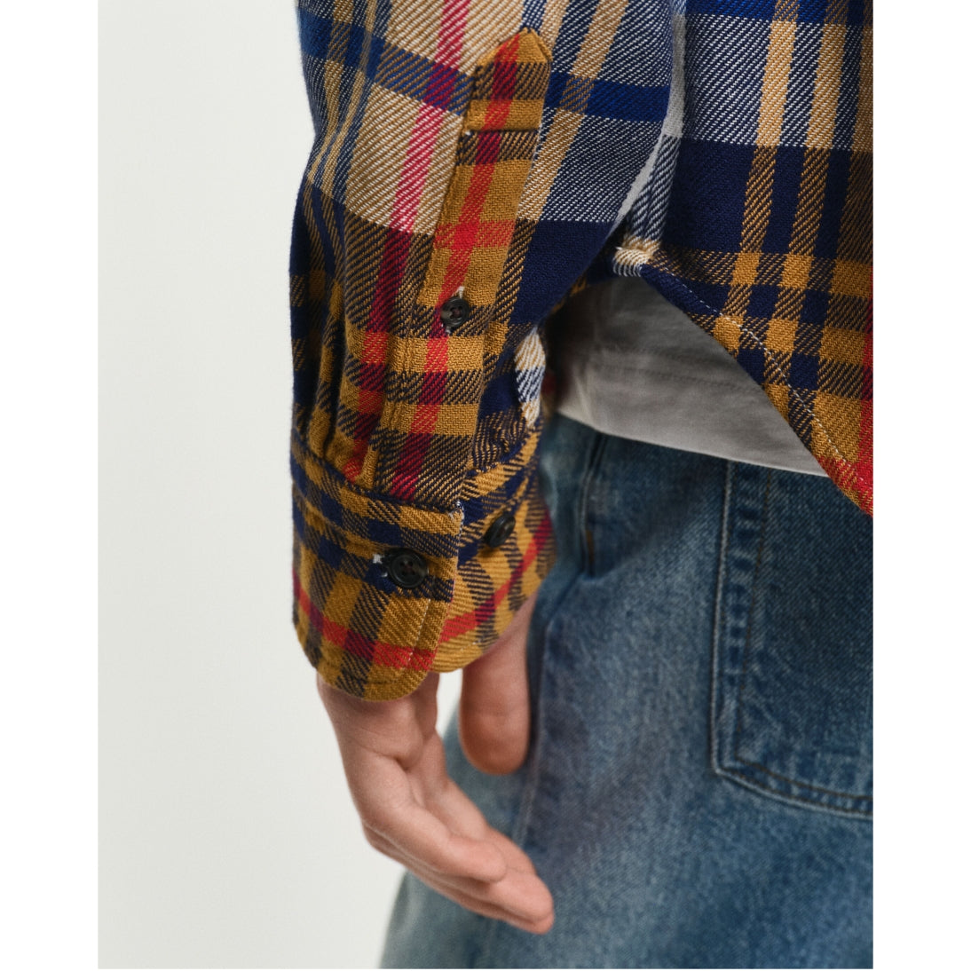 GANT Checked Twill Shirt Regular Fit Cumin Beige 3240220