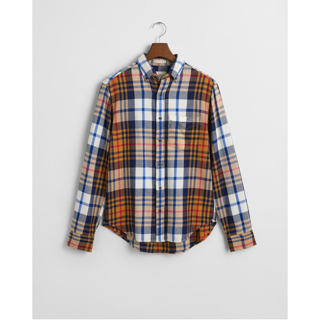 GANT Checked Twill Shirt Regular Fit Cumin Beige 3240220