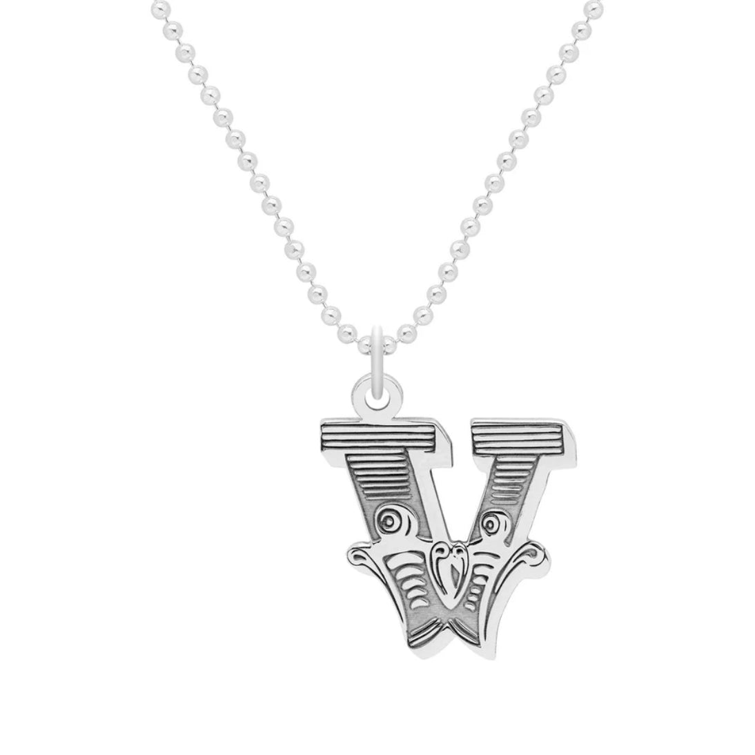 Carter Gore Small Letter Necklace Sterling Silver A-Z