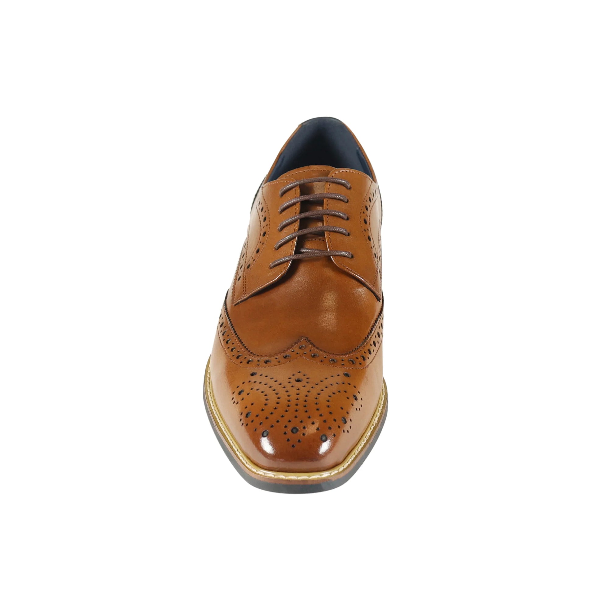 AZOR LA MODE Venezia Men's Leather Brogues - Tan