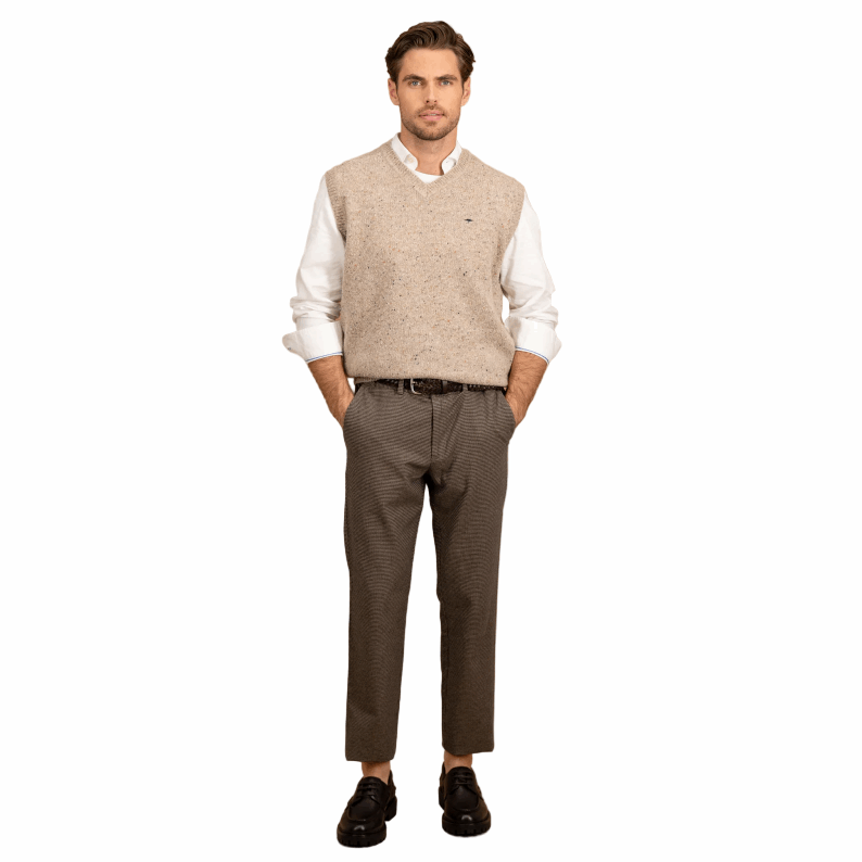 Fynch-Hatton V-Neck Knitted Vest in Alpaca Wool