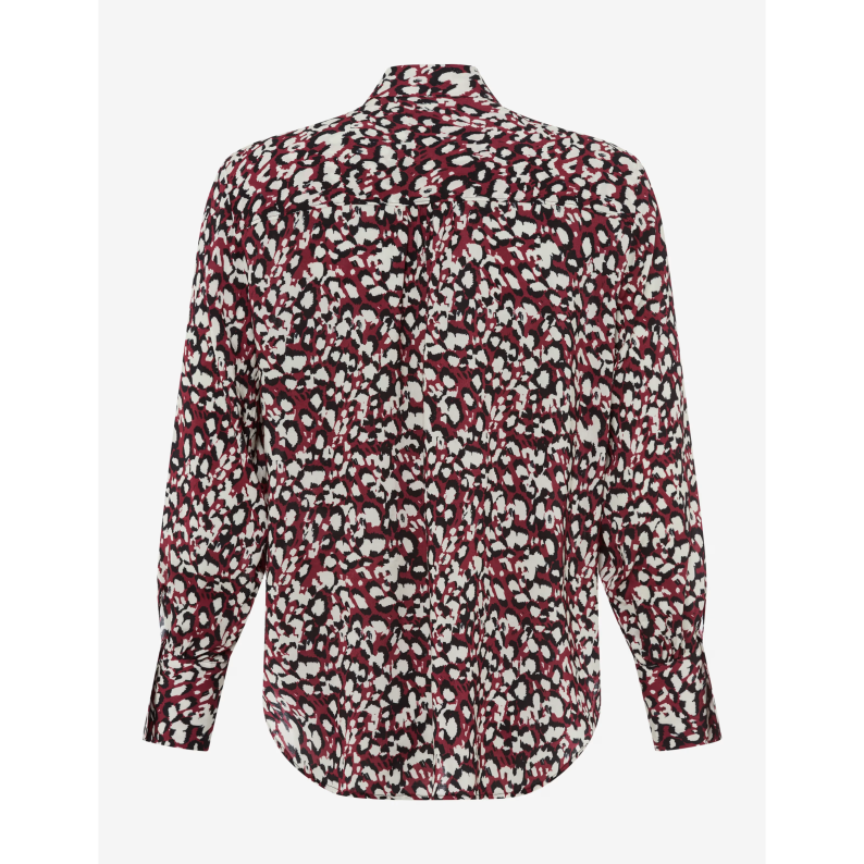 Brax Vic Flared Shirt Blouse in Mulberry