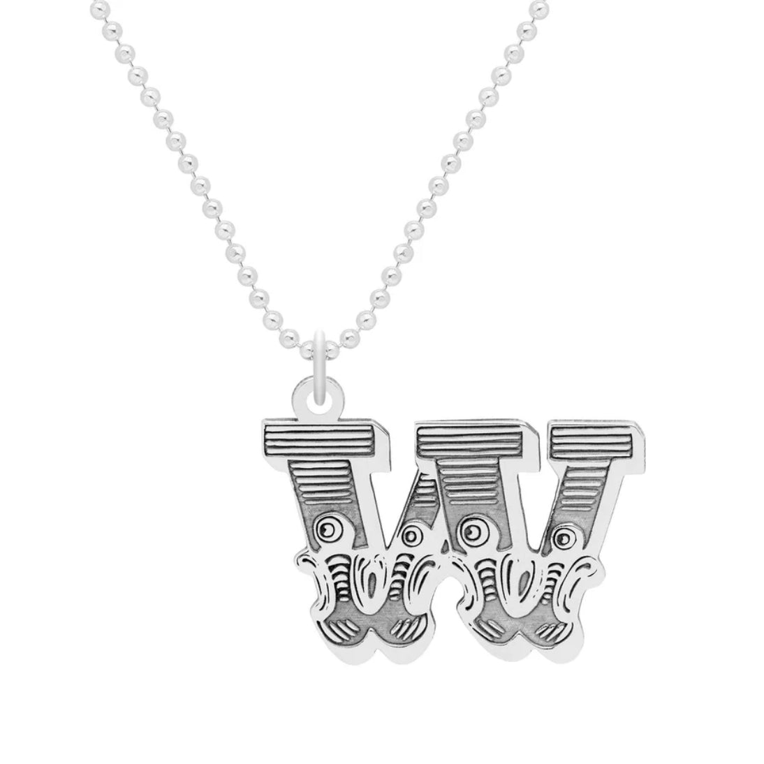 Carter Gore Small Letter Necklace Sterling Silver A-Z