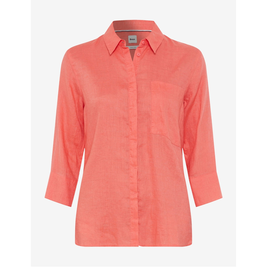 Brax Pure Linen 3/4 Sleeve Blouse Vicki 41-7038 Watermelon