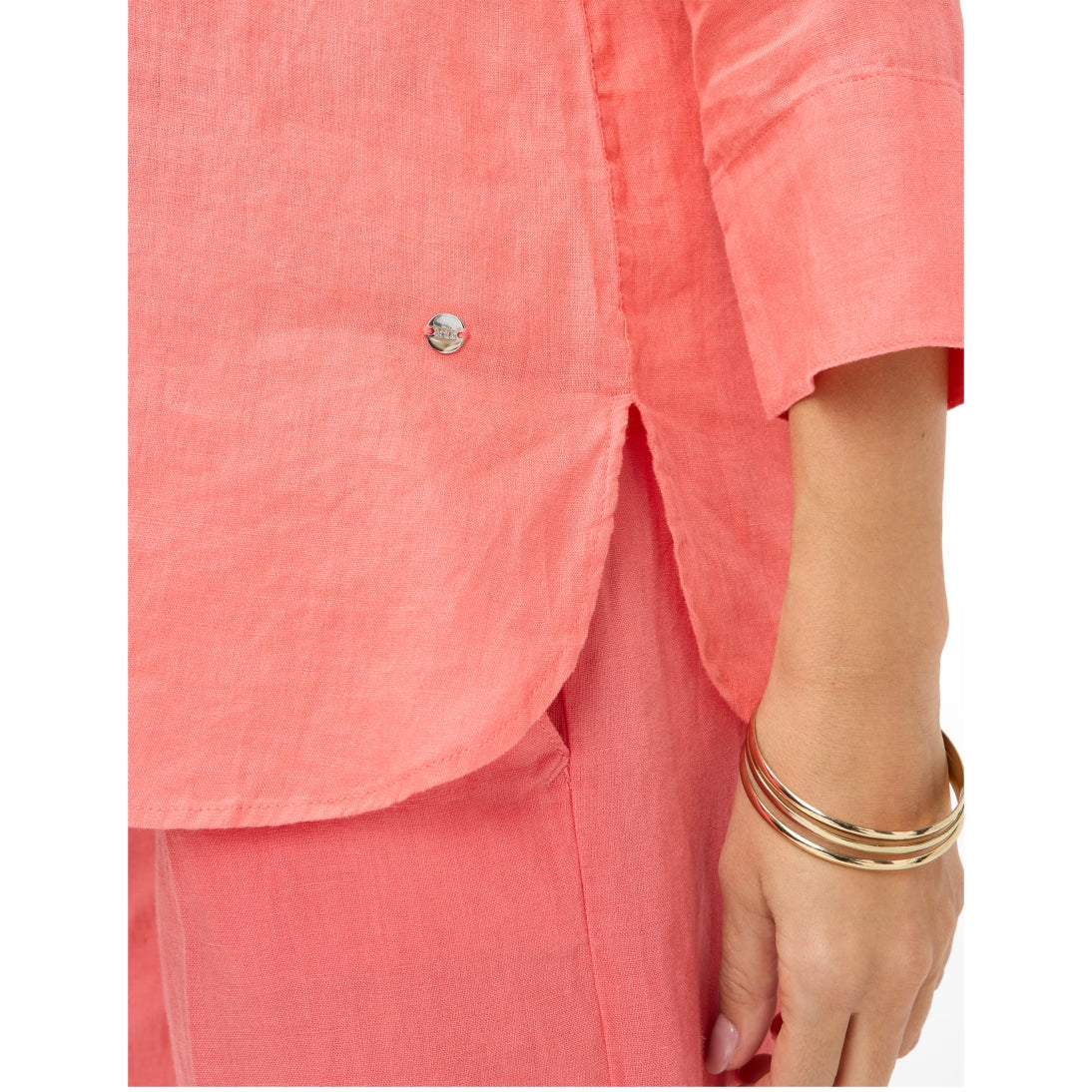 Brax Pure Linen 3/4 Sleeve Blouse Vicki 41-7038 Watermelon