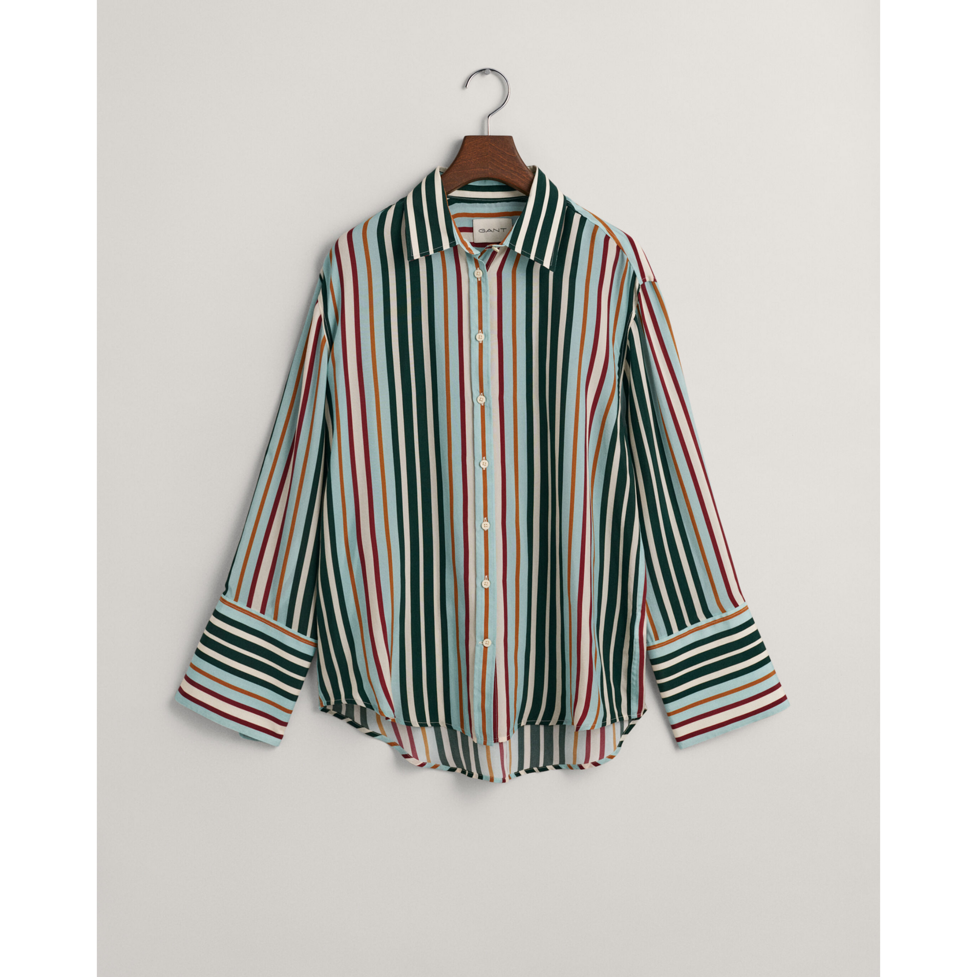 GANT Relaxed Fit Multi Striped Shirt 0266 Dusty Turquoise
