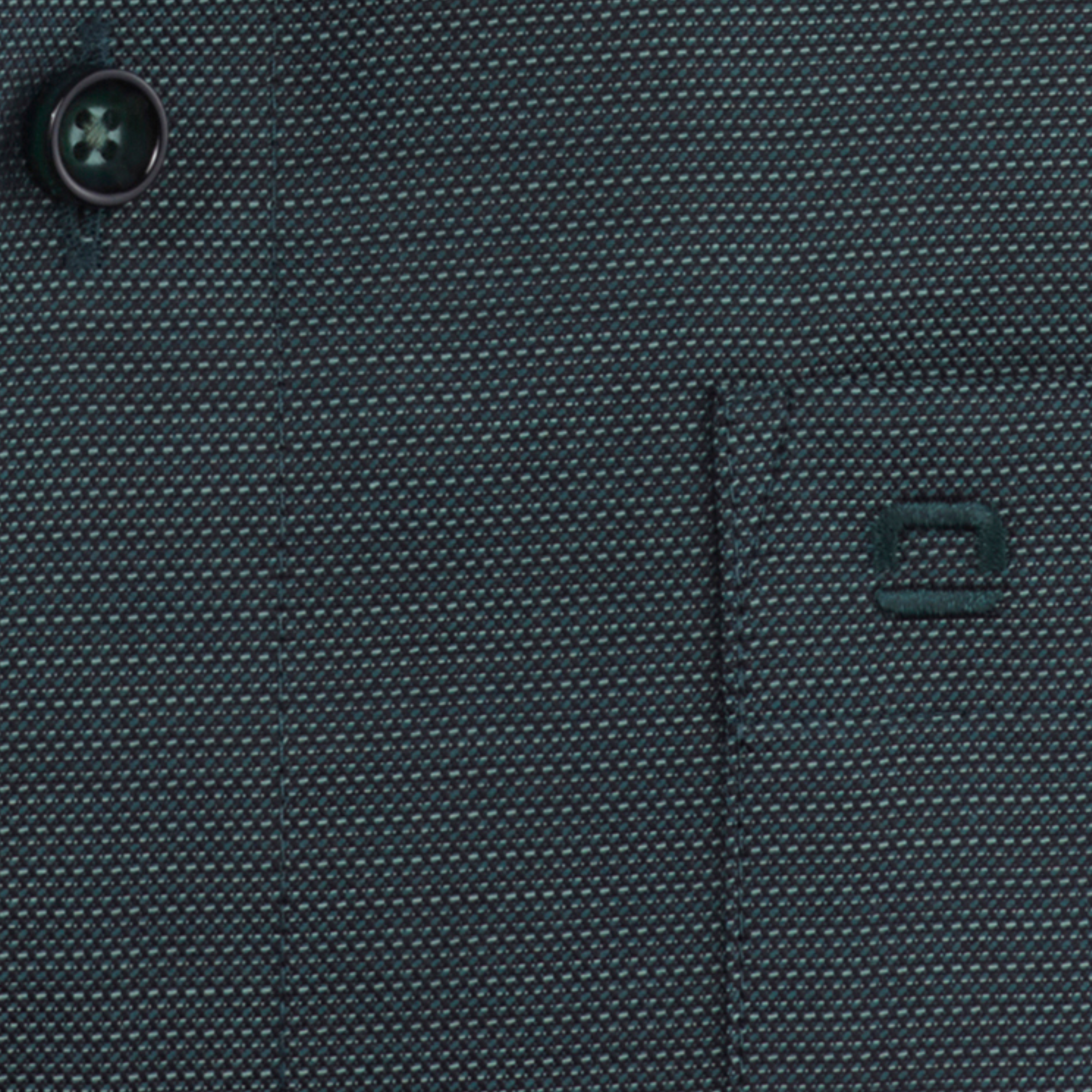 Olymp Luxor Textured Plain Non-Iron Shirt Green