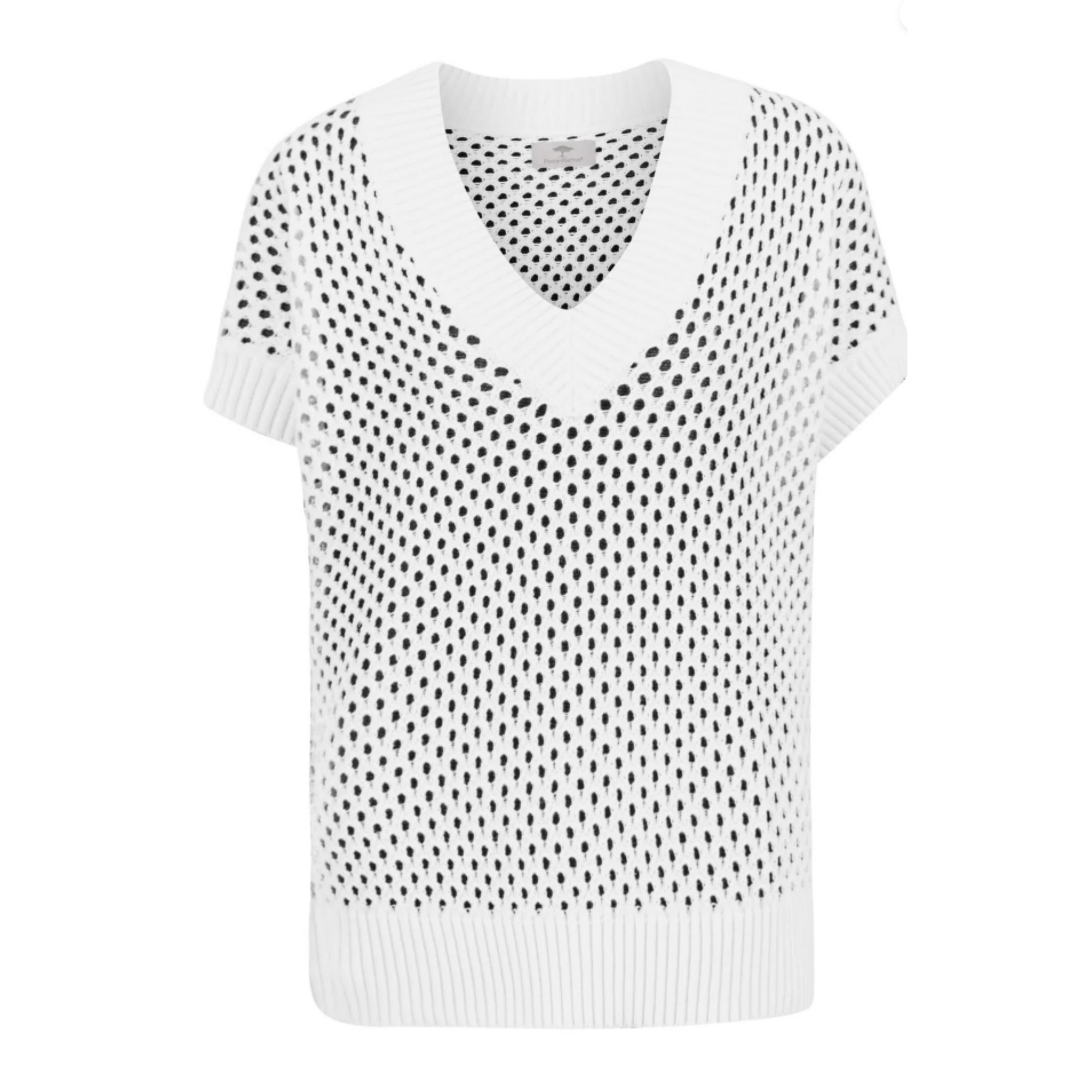 Fynch-Hatton White Slipover Cotton Vest 7020