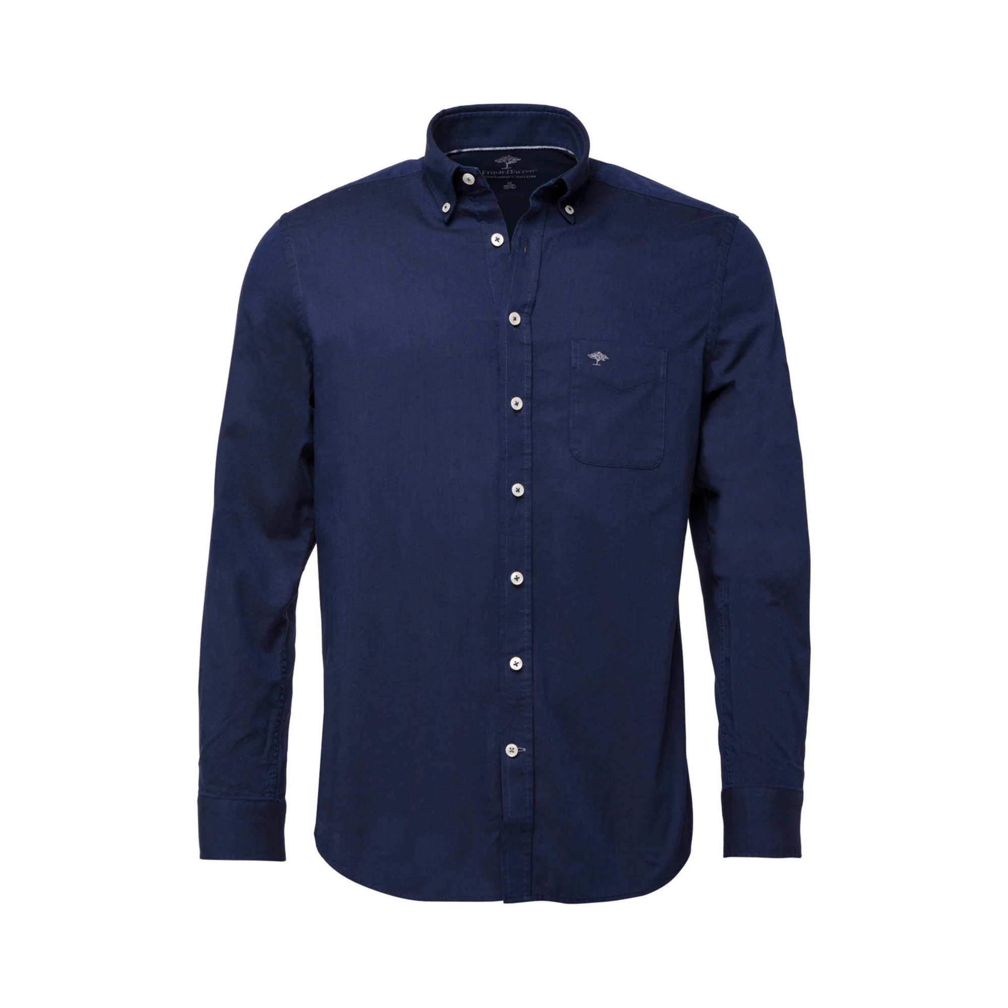 Fynch-Hatton Oxford Shirt Made of Soft Cotton 10005500 Navy