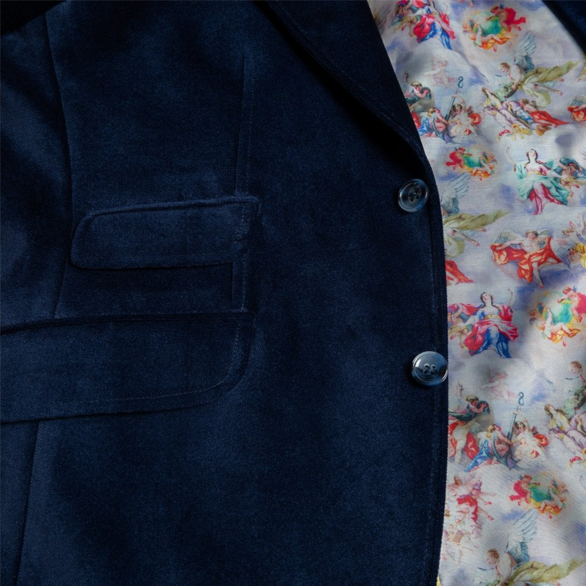 CLAUDIO LUGLI Slim Oregon Velvet Jacket CLJ2218 - Navy