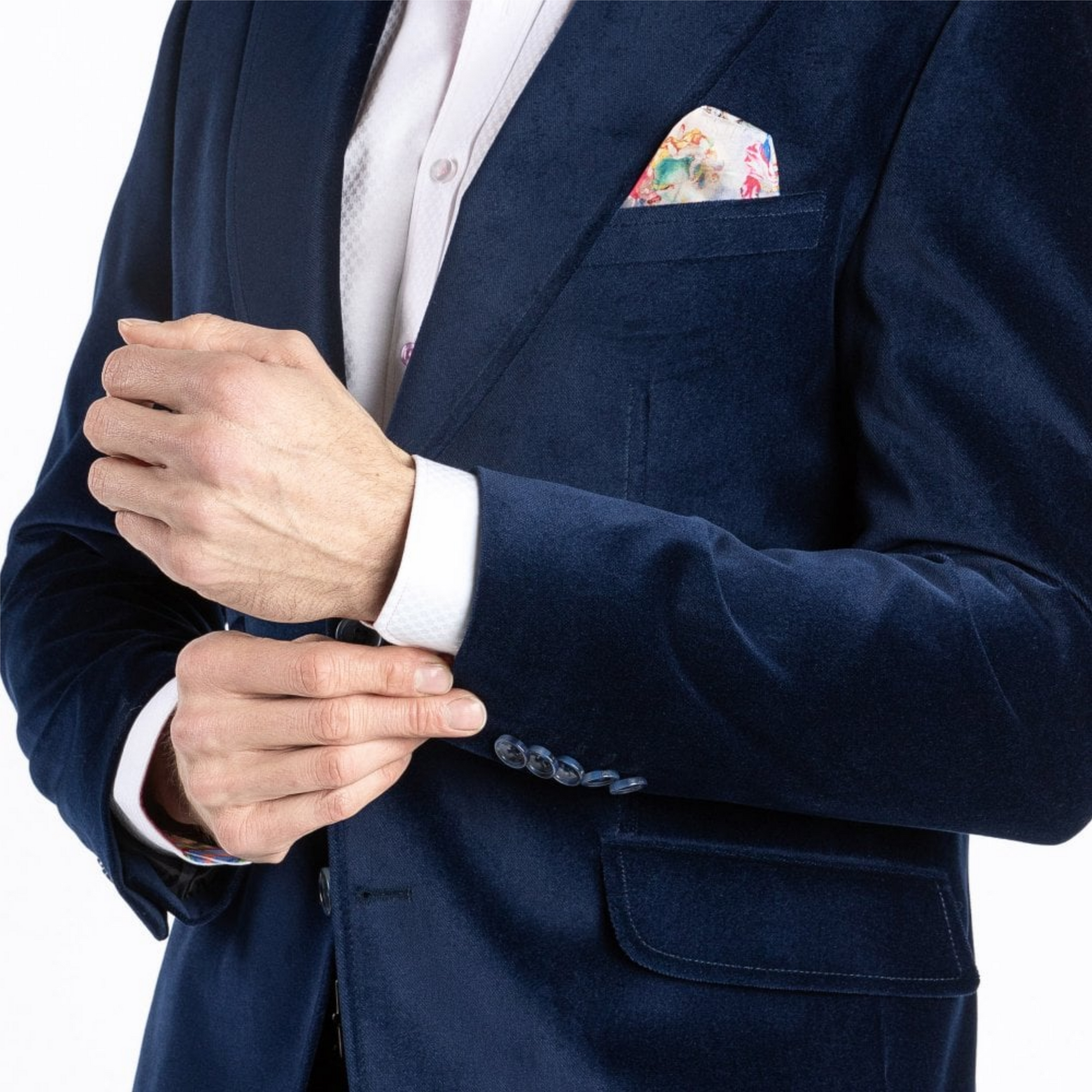 CLAUDIO LUGLI Slim Oregon Velvet Jacket CLJ2218 - Navy