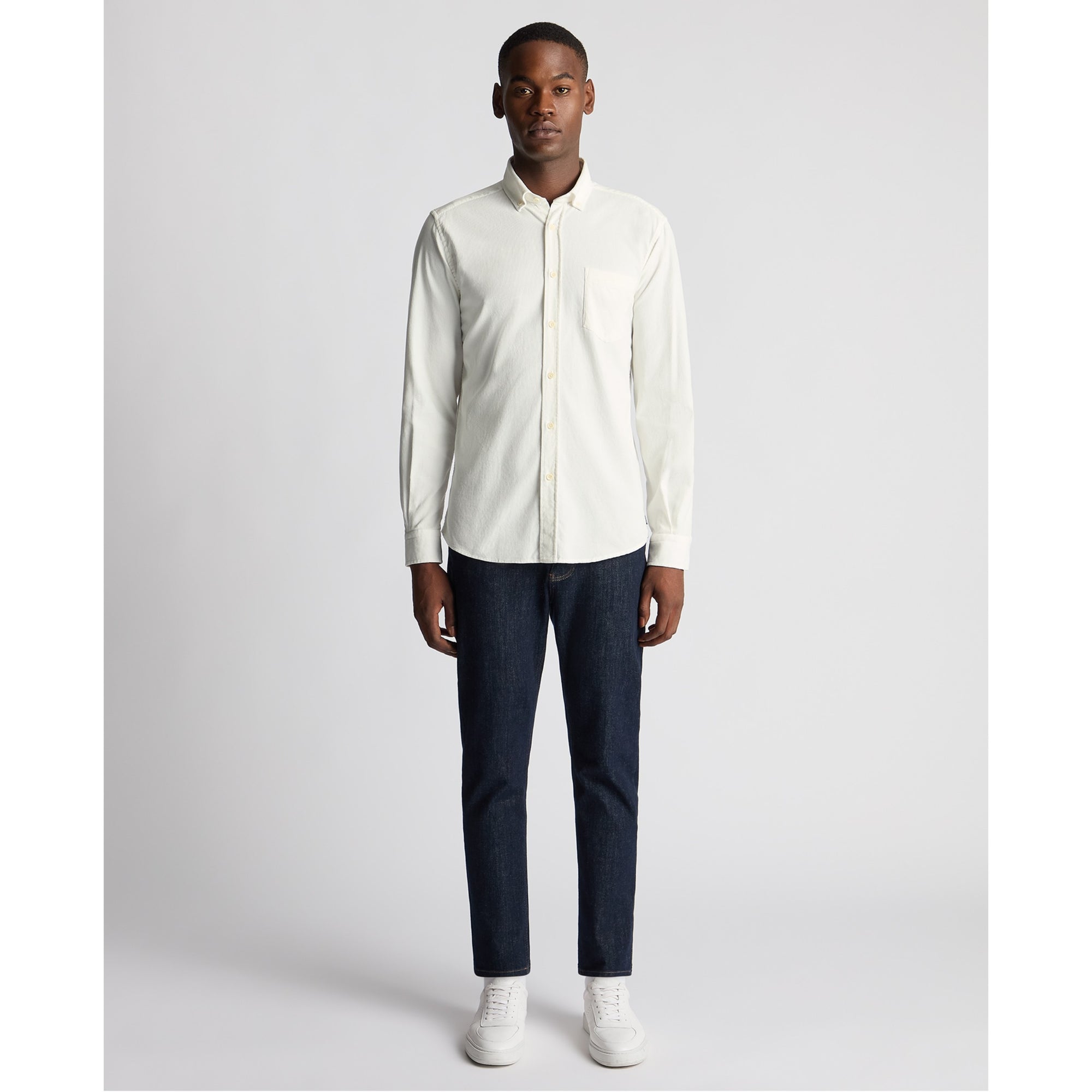 Remus Uomo Parker Cord Shirt White 13926