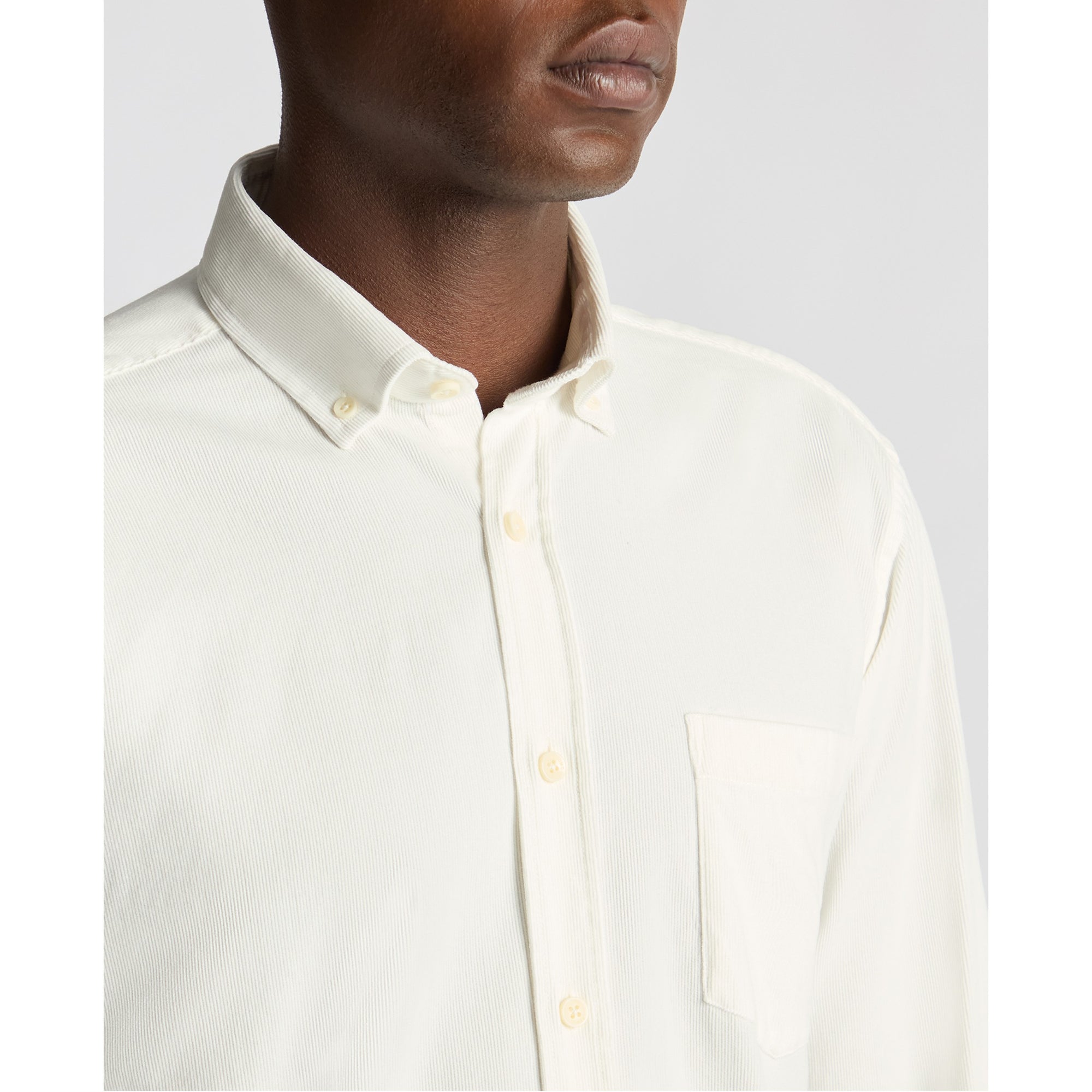 Remus Uomo Parker Cord Shirt White 13926