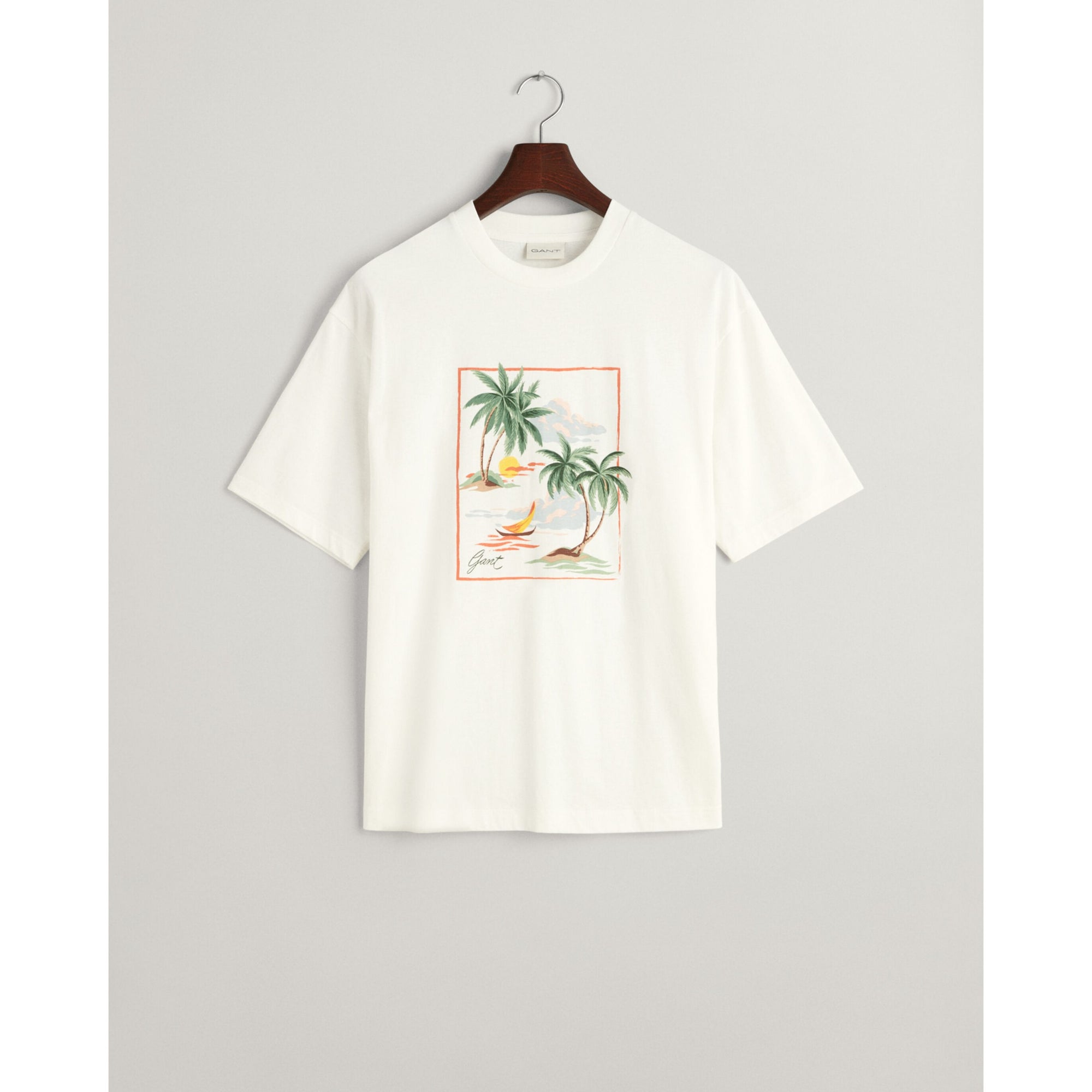 GANT Hawaiian Printed T-Shirt 2013080 Eggshell