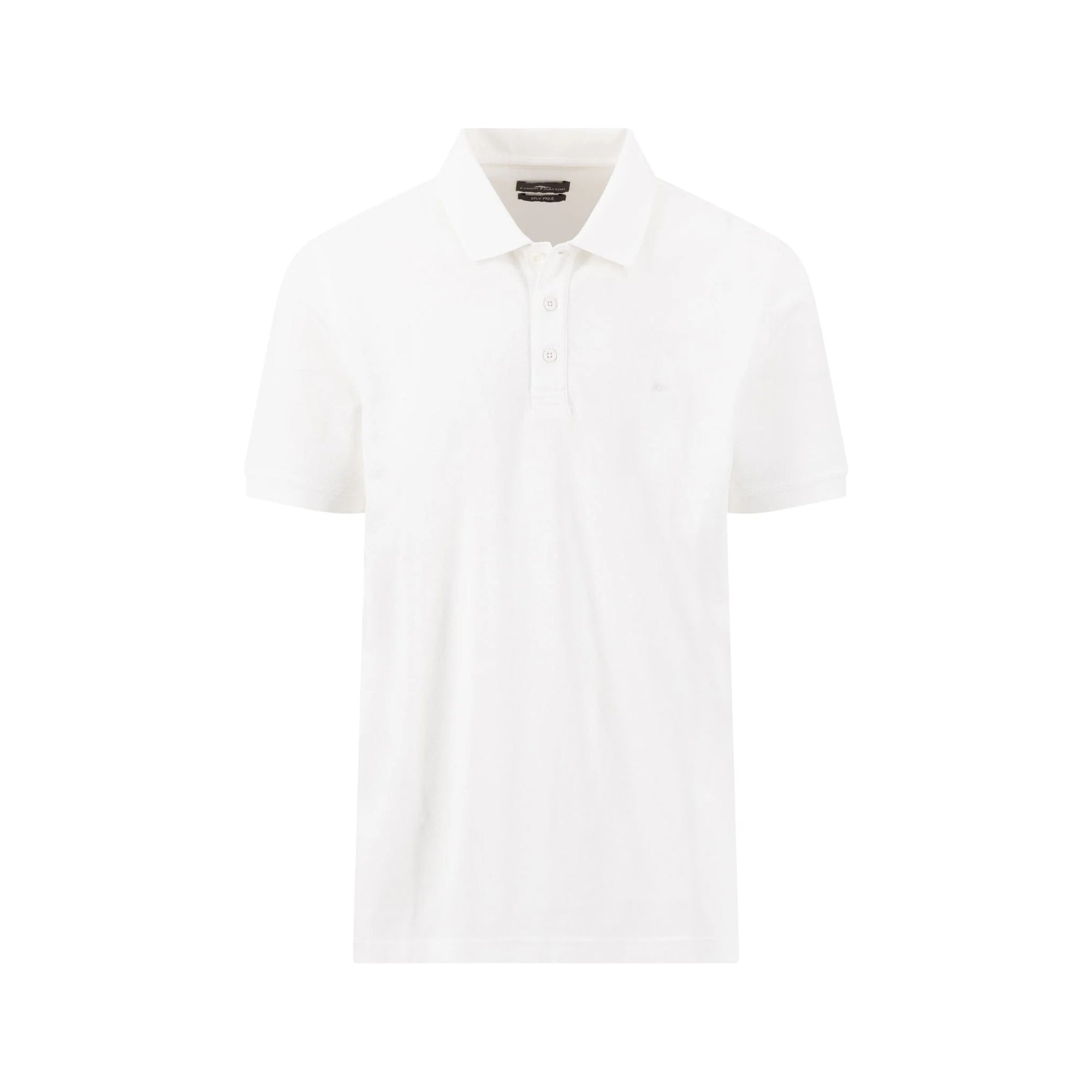 White polo shirt on a white background