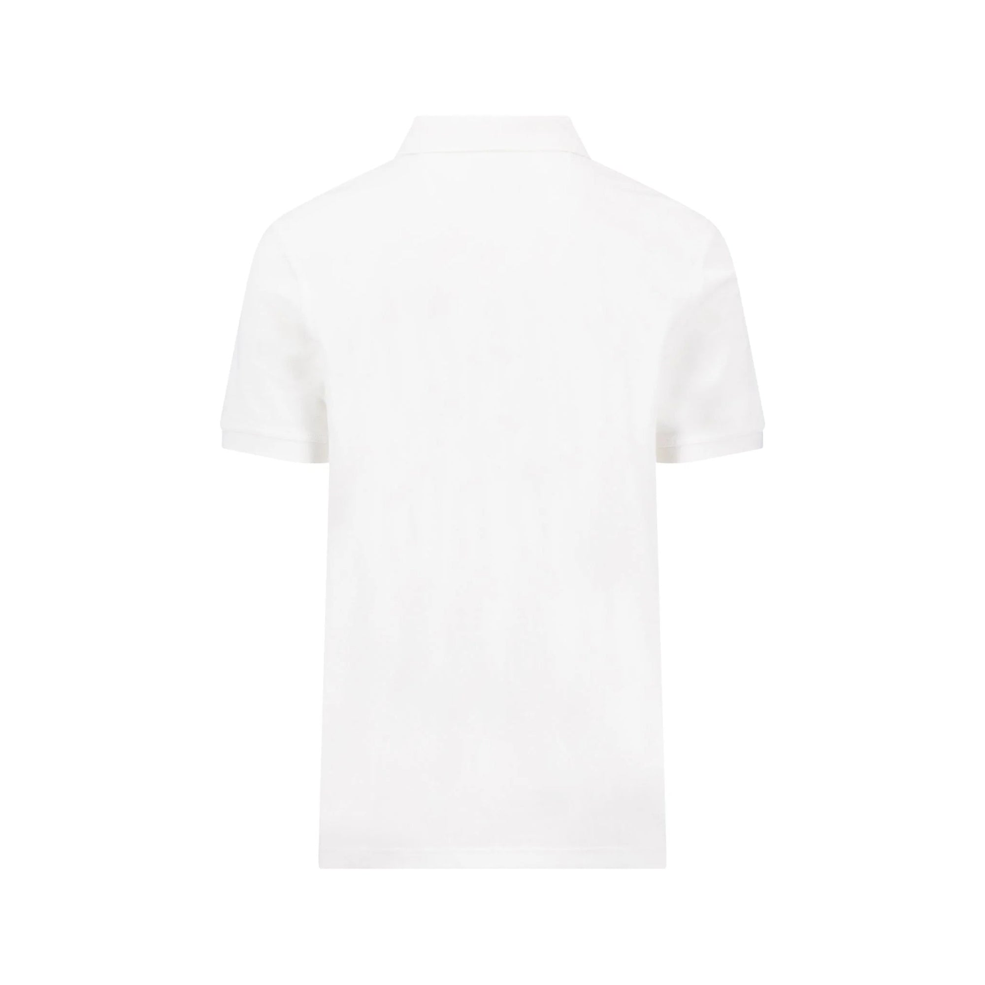 Plain white t-shirt on a light beige background