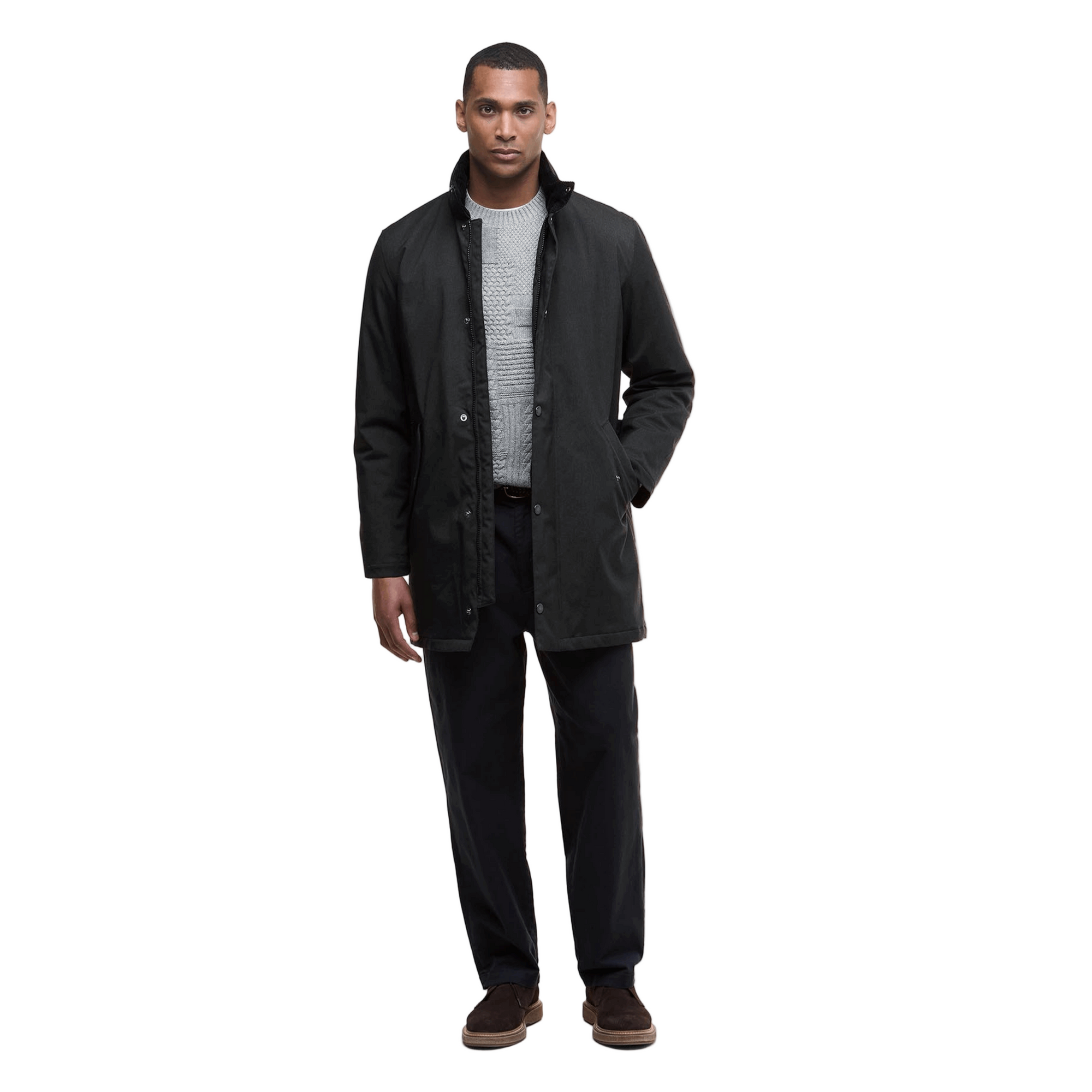 Barbour Winter Powell Waterproof Jacket Black