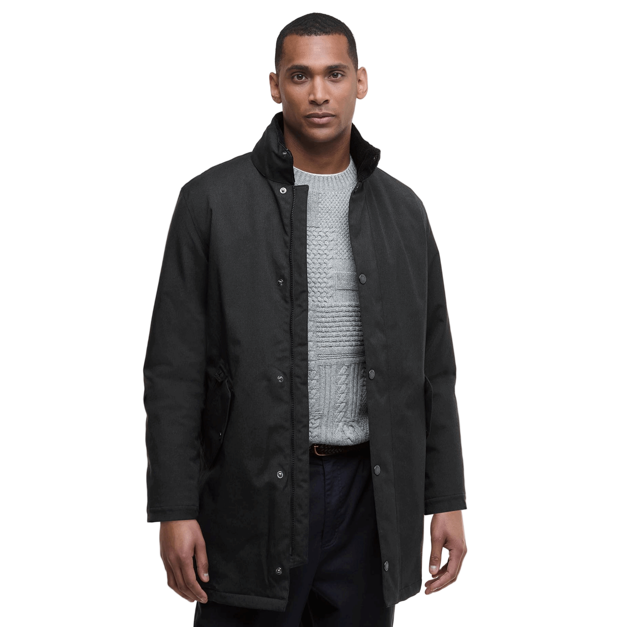 Barbour Winter Powell Waterproof Jacket Black