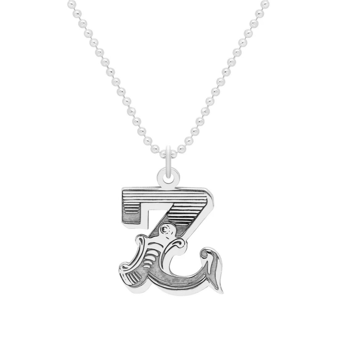 Carter Gore Small Letter Necklace Sterling Silver A-Z