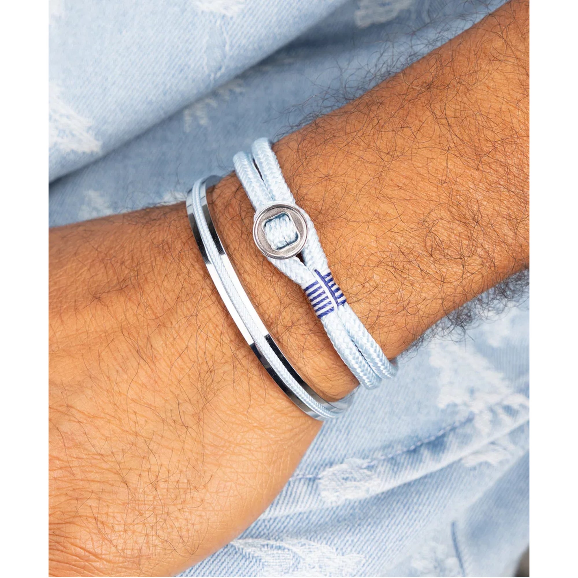 Pig &amp; Hen Don Dino Bracelet in Arctic Blue/Silver