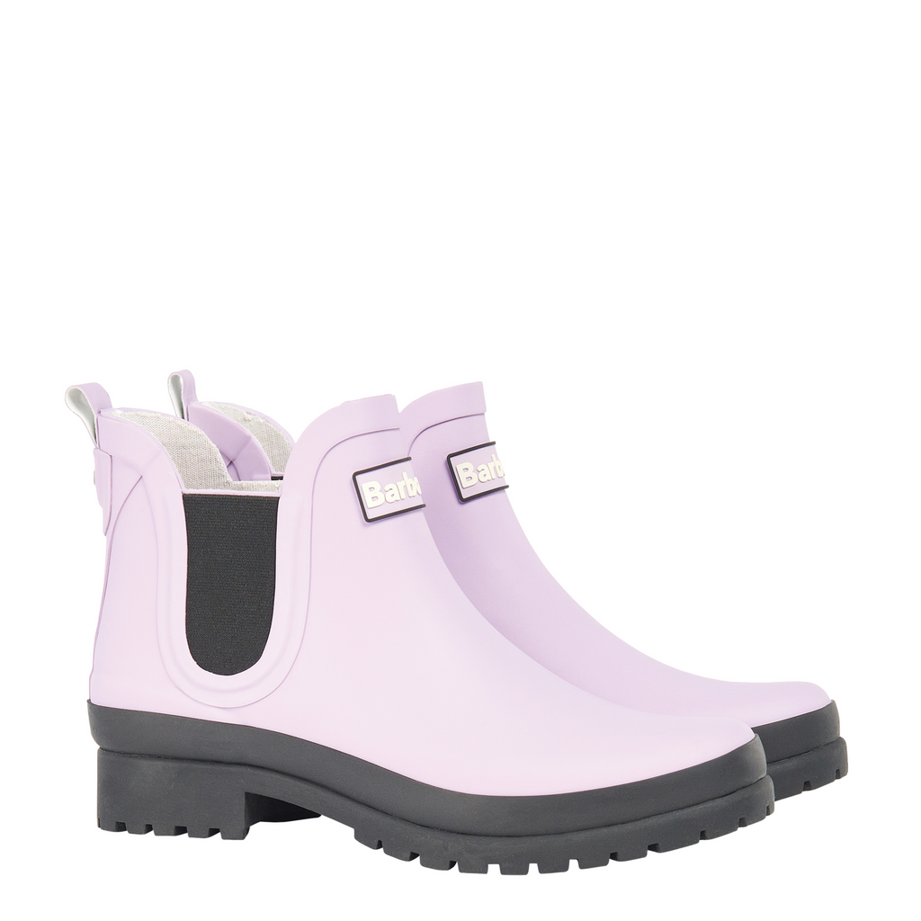 Barbour Mallow Wellingtons in Pale Lilac LRF0091 Jepsons