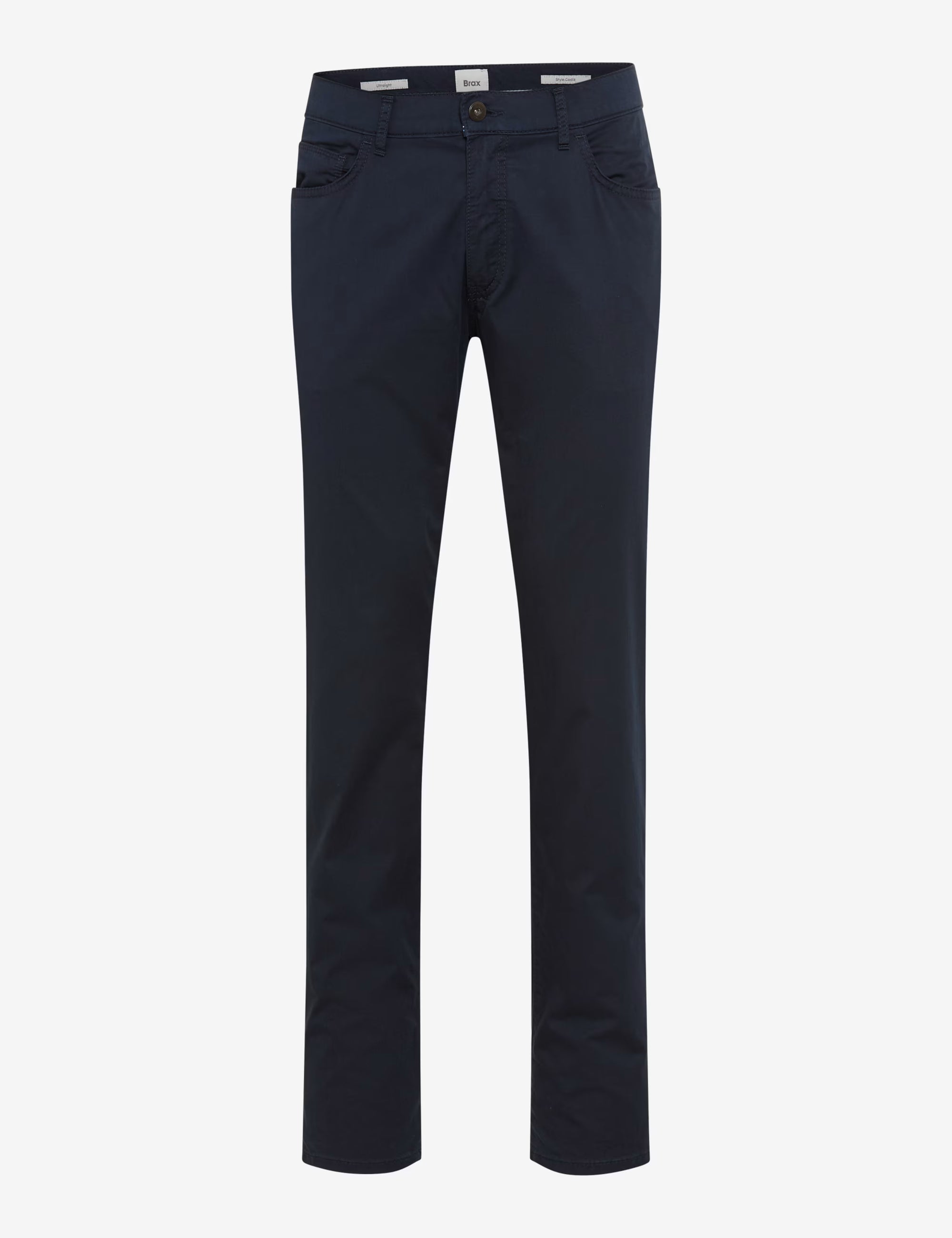 Navy blue pants on a white background