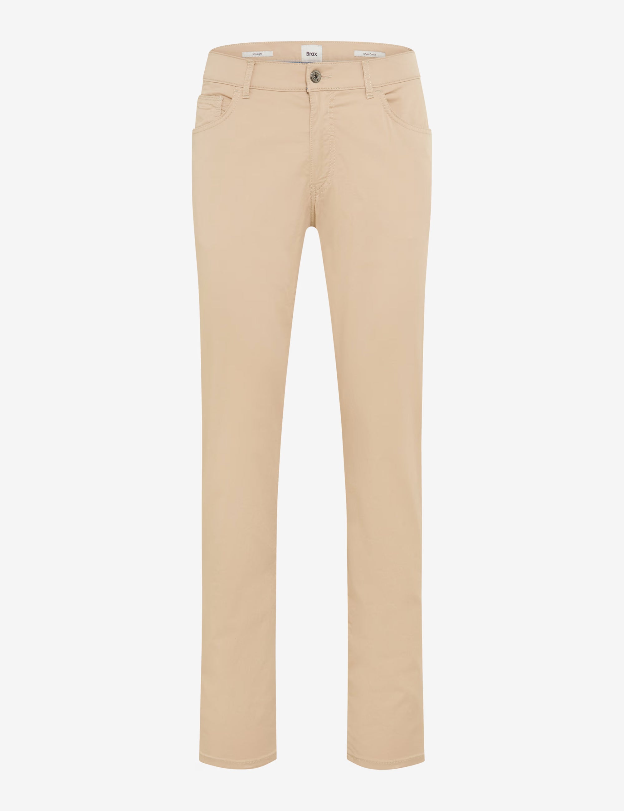 Brax Cadiz Ultralight Satin: Five-pocket Jeans Straight Fit in Beach 7-3122