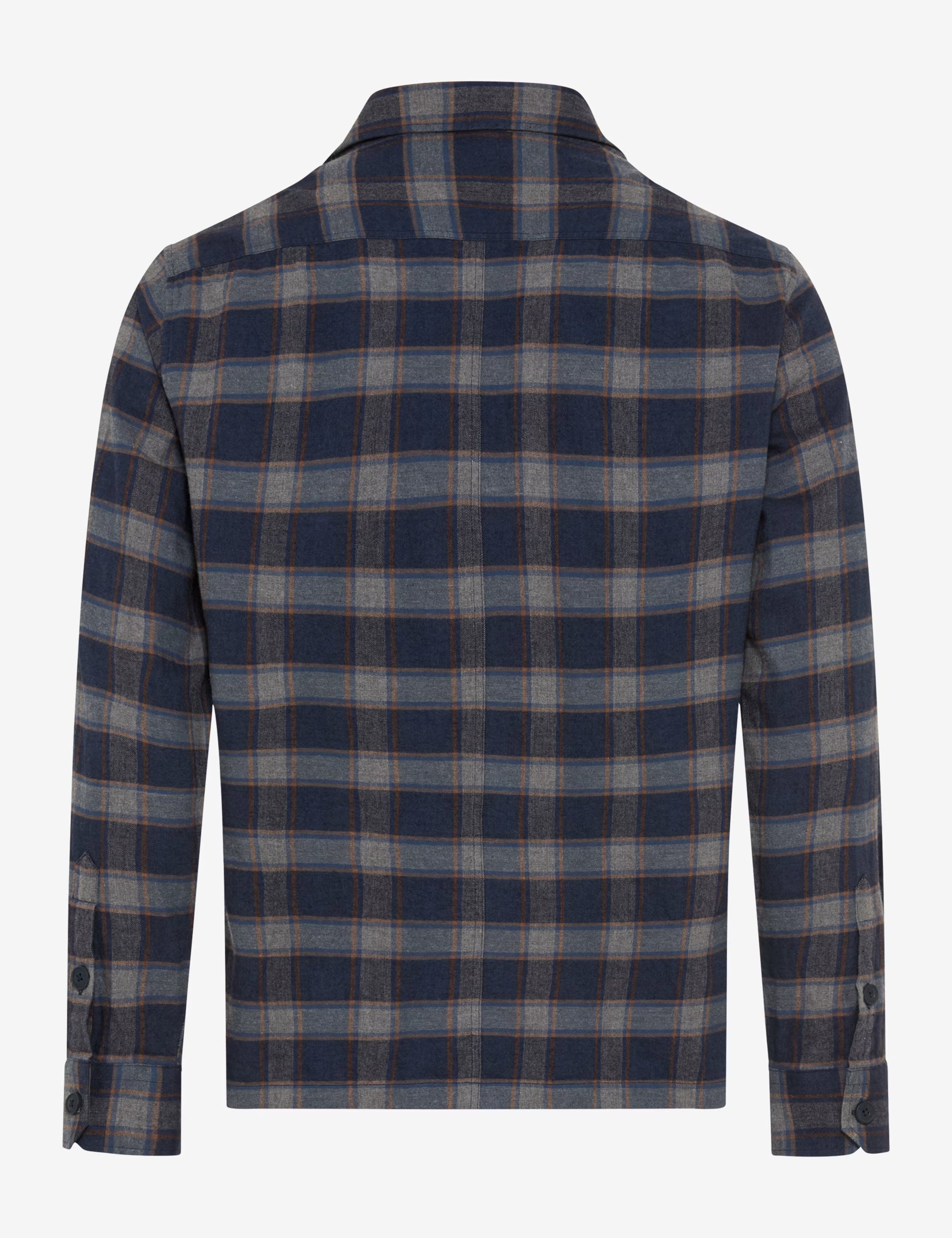 BRAX Kay Cotton Flannel Overshirt Dark Blue Check 74-0139