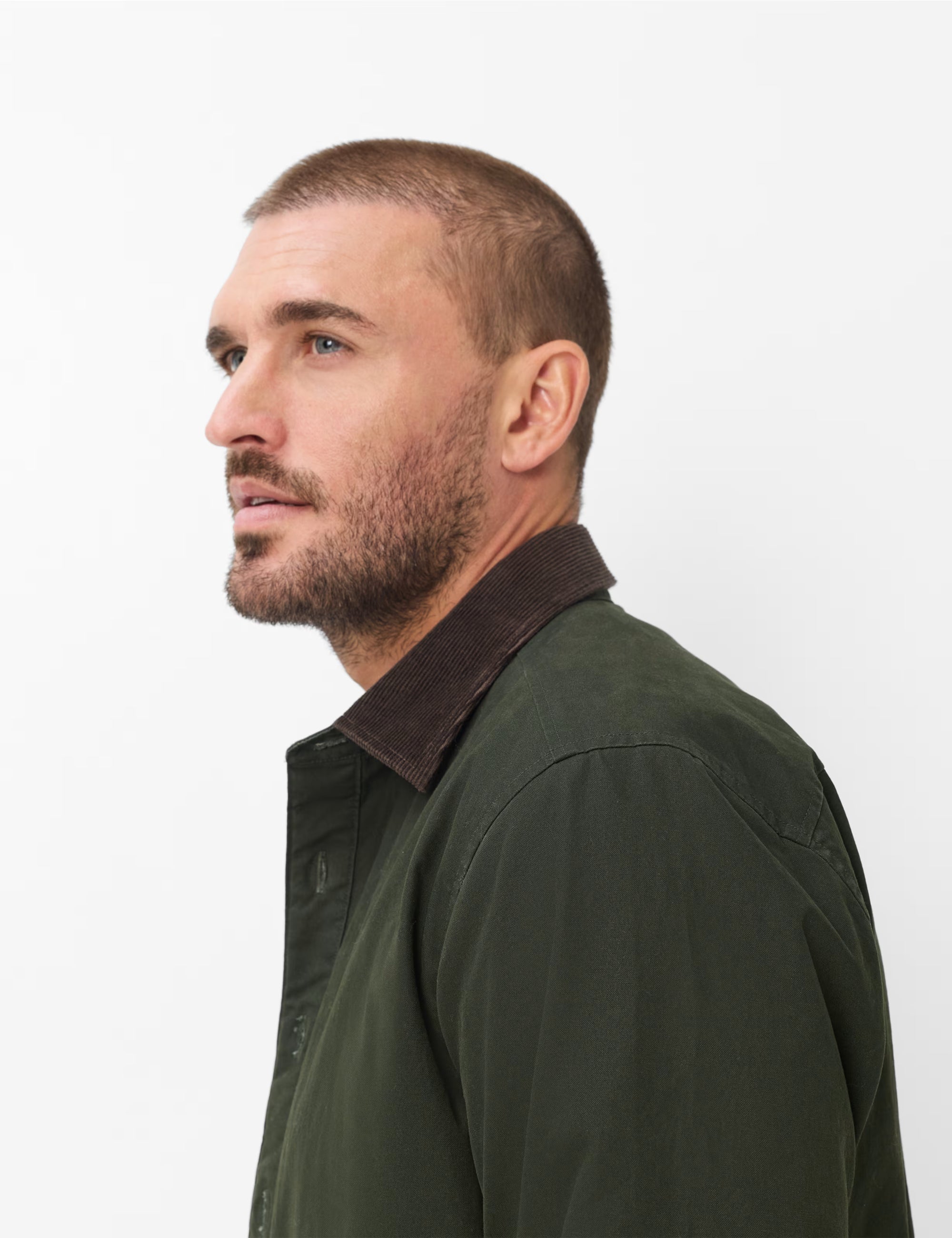 BRAX Style Kay Cotton Shacket Overshirt in Pine