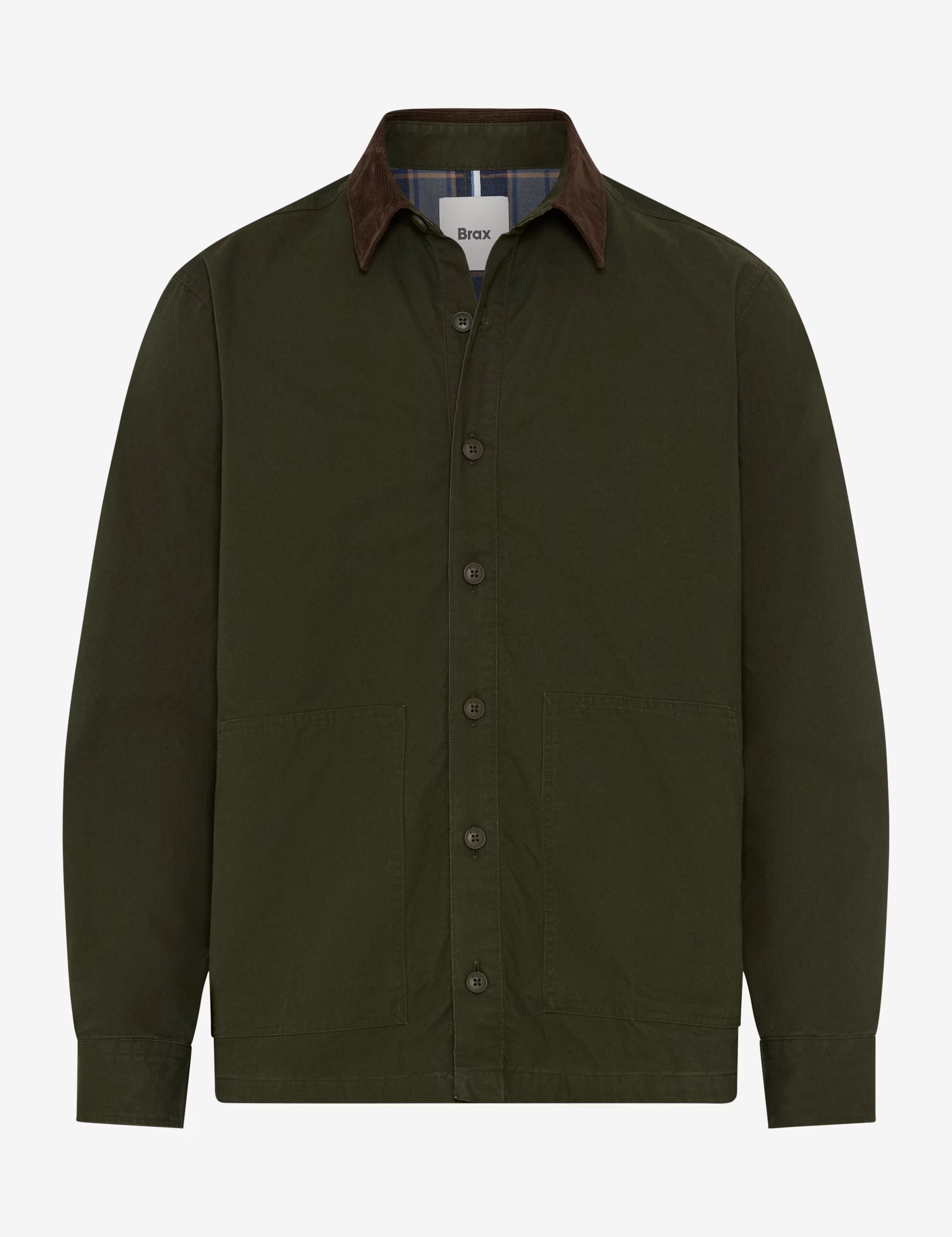 BRAX Style Kay Cotton Shacket Overshirt in Pine