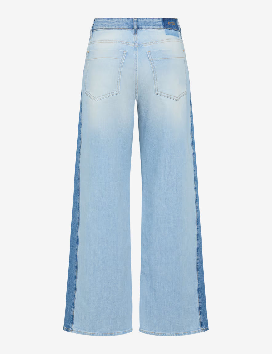 Brax Morgan Wide Leg Five Pocket Jean In Denim Blue 09-6012