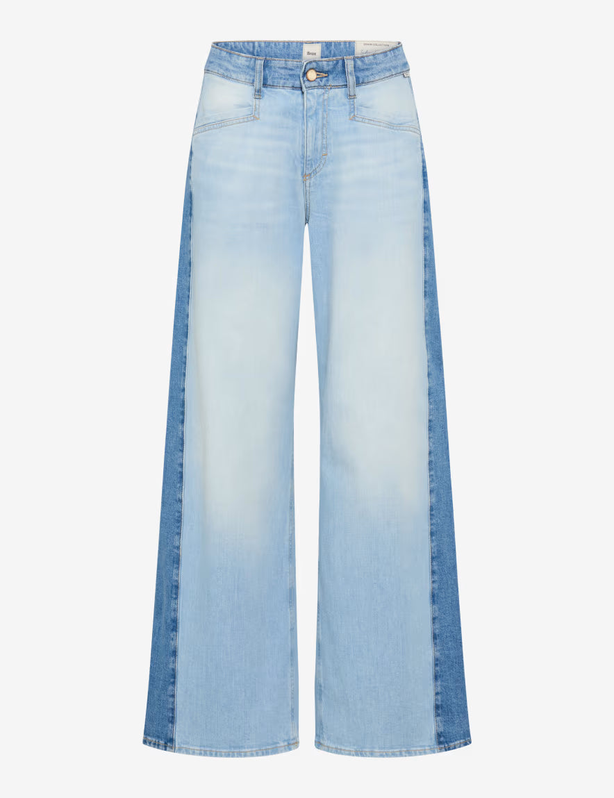Brax Morgan Wide Leg Five Pocket Jean In Denim Blue 09-6012