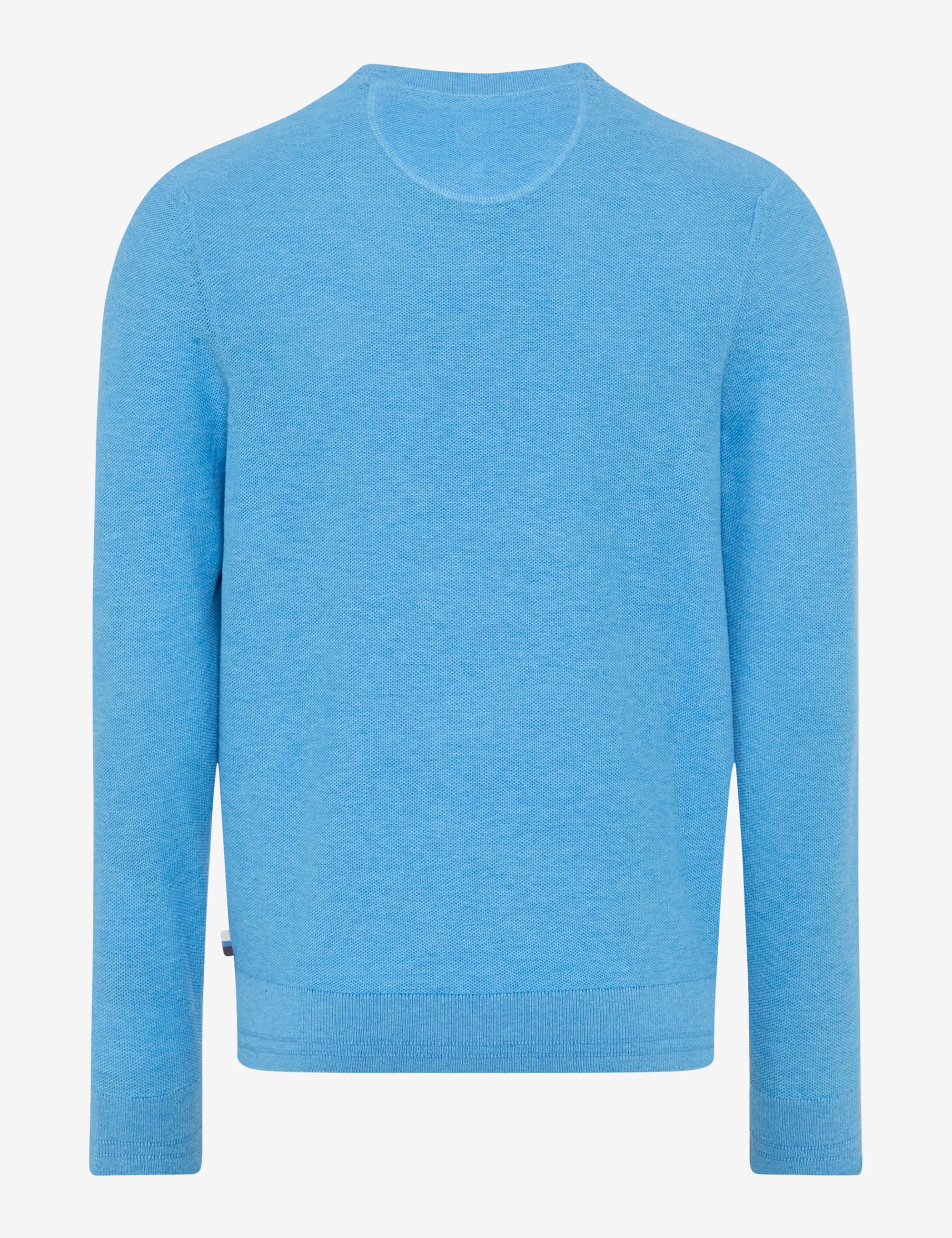 Brax Textured Cotton Crew in Pool 70-0500