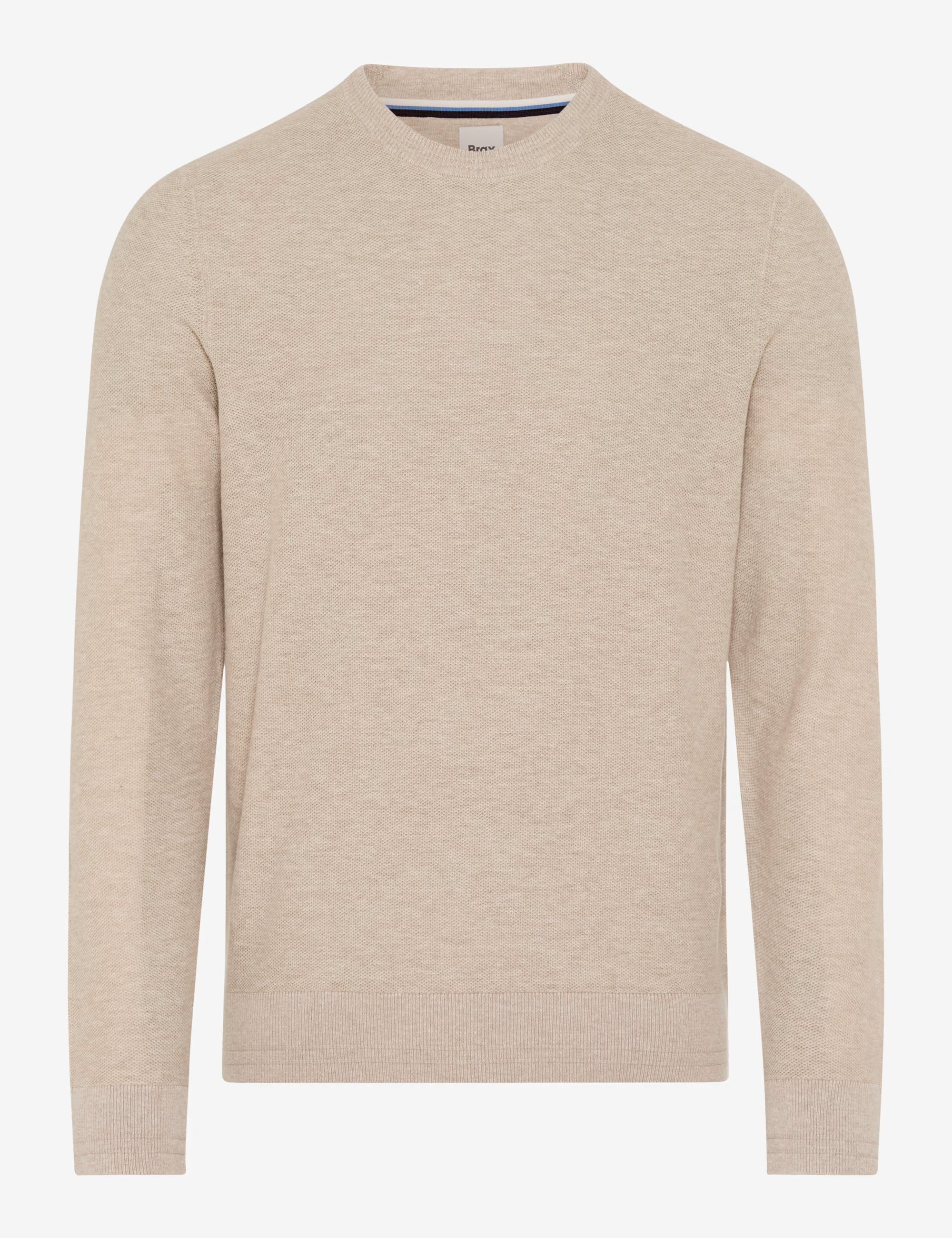 Brax Textured Cotton Crew in Beach 70-0500