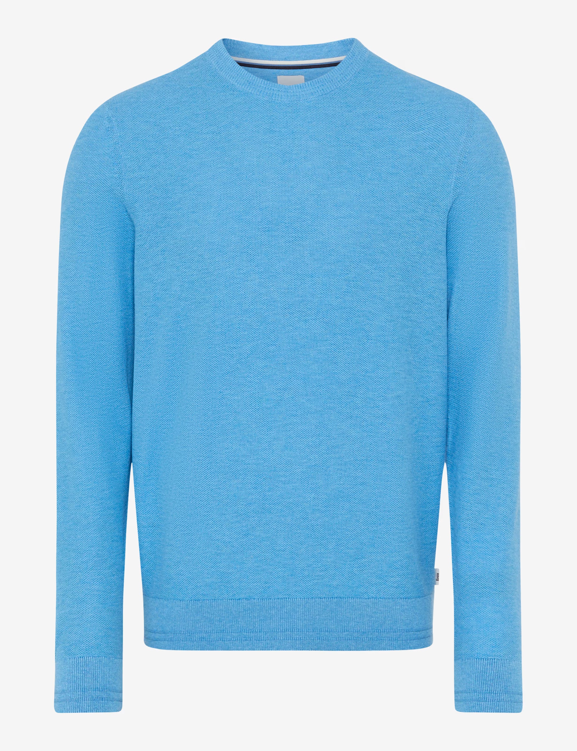Brax Textured Cotton Crew in Pool 70-0500