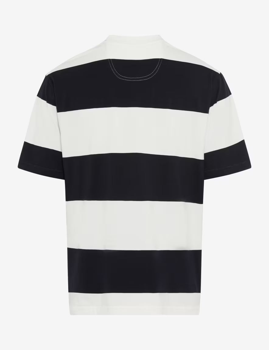 Brax Travis Flex T-shirt in Dark Blue Stripe 70-0009