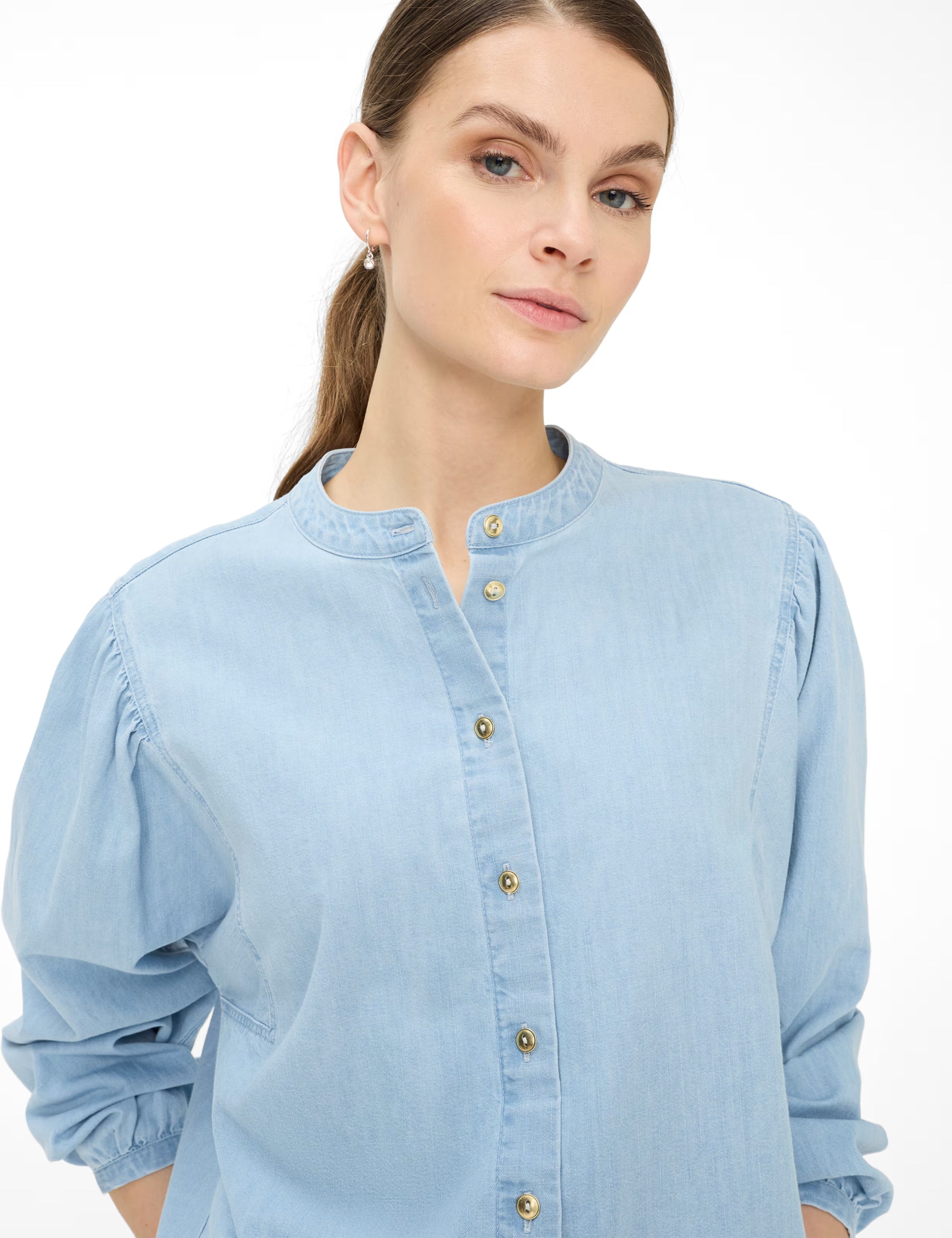 Brax Valeria Blouse in Light Denim 94-0015