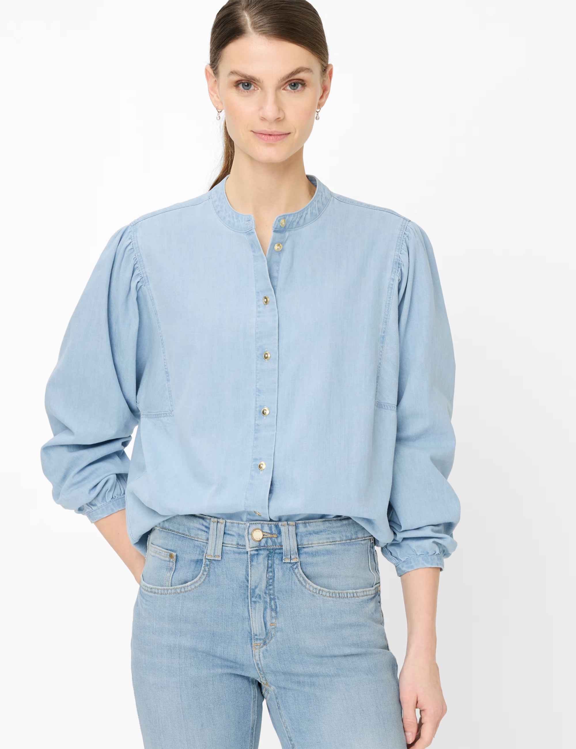 Brax Valeria Blouse in Light Denim 94-0015