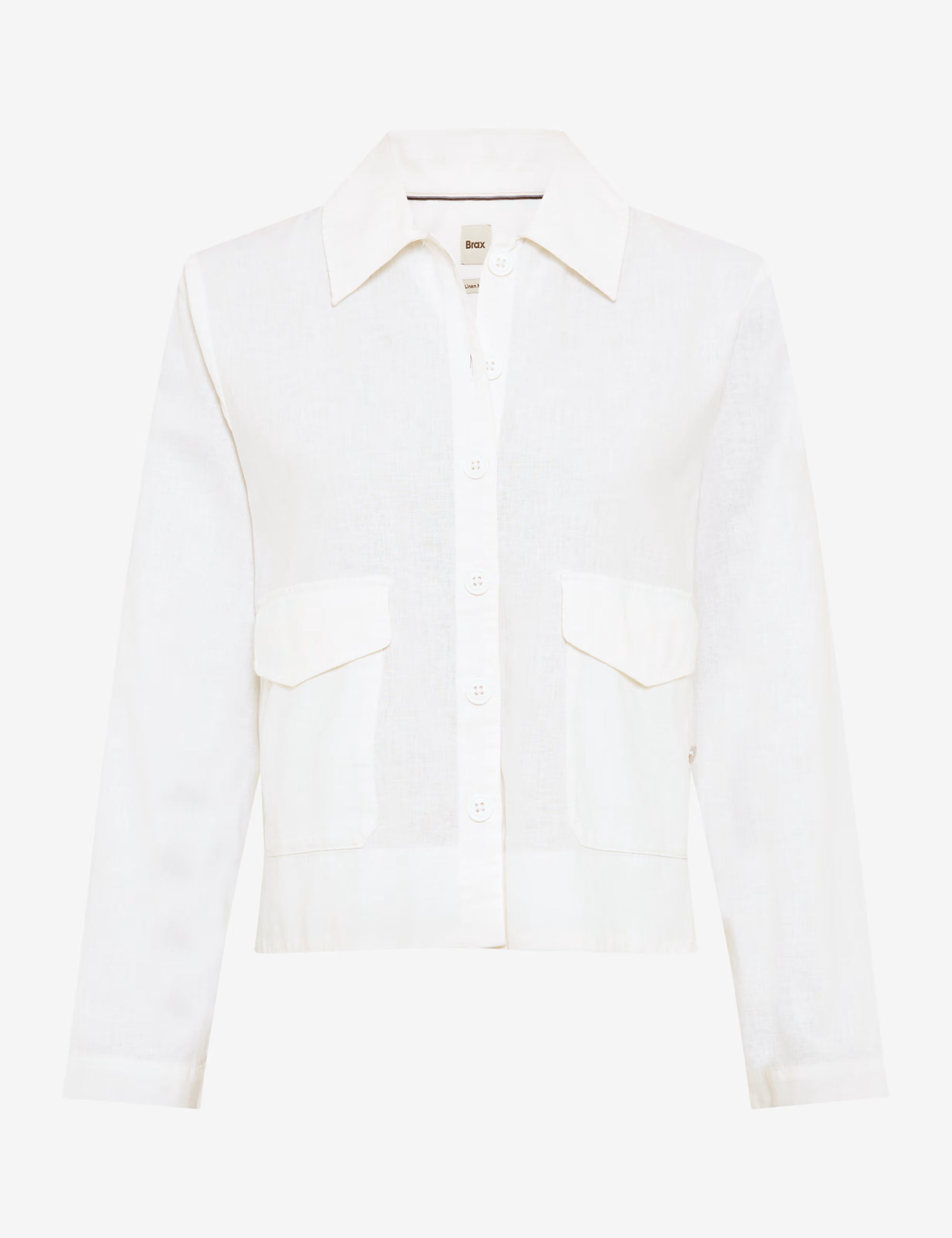 Brax Vega Linen Blend Blouse In White