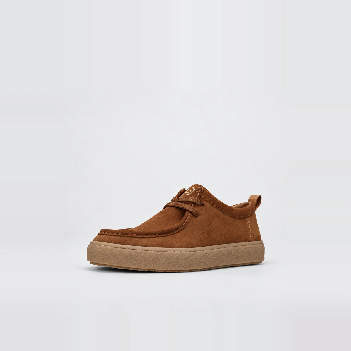 Bugatti Hube Leather Suede Lace-Up Shoes - Cognac