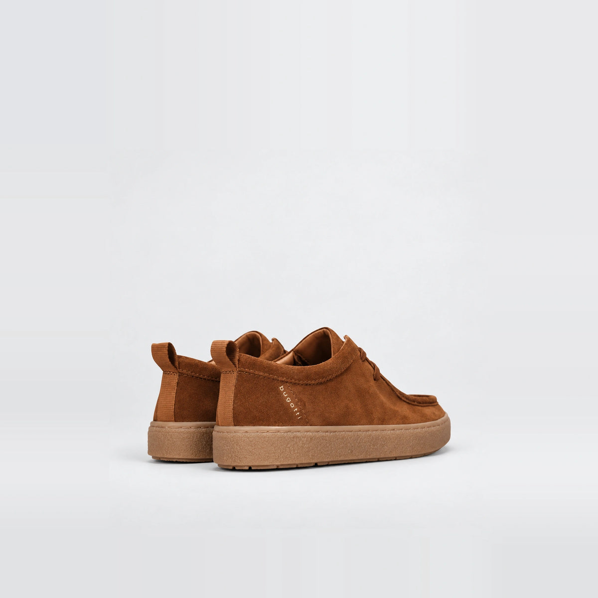 Bugatti Hube Leather Suede Lace-Up Shoes - Cognac