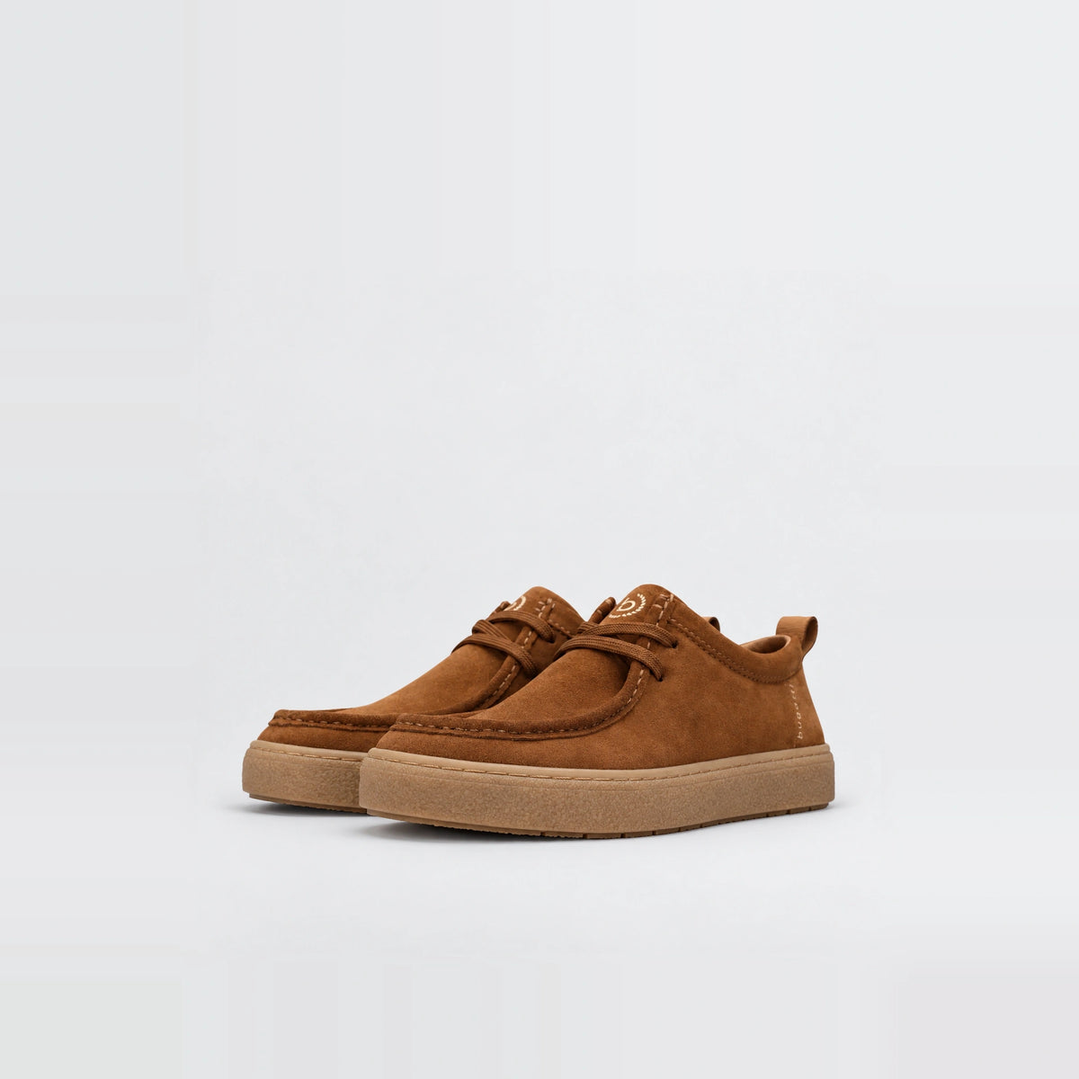 Bugatti Hube Leather Suede Lace-Up Shoes - Cognac