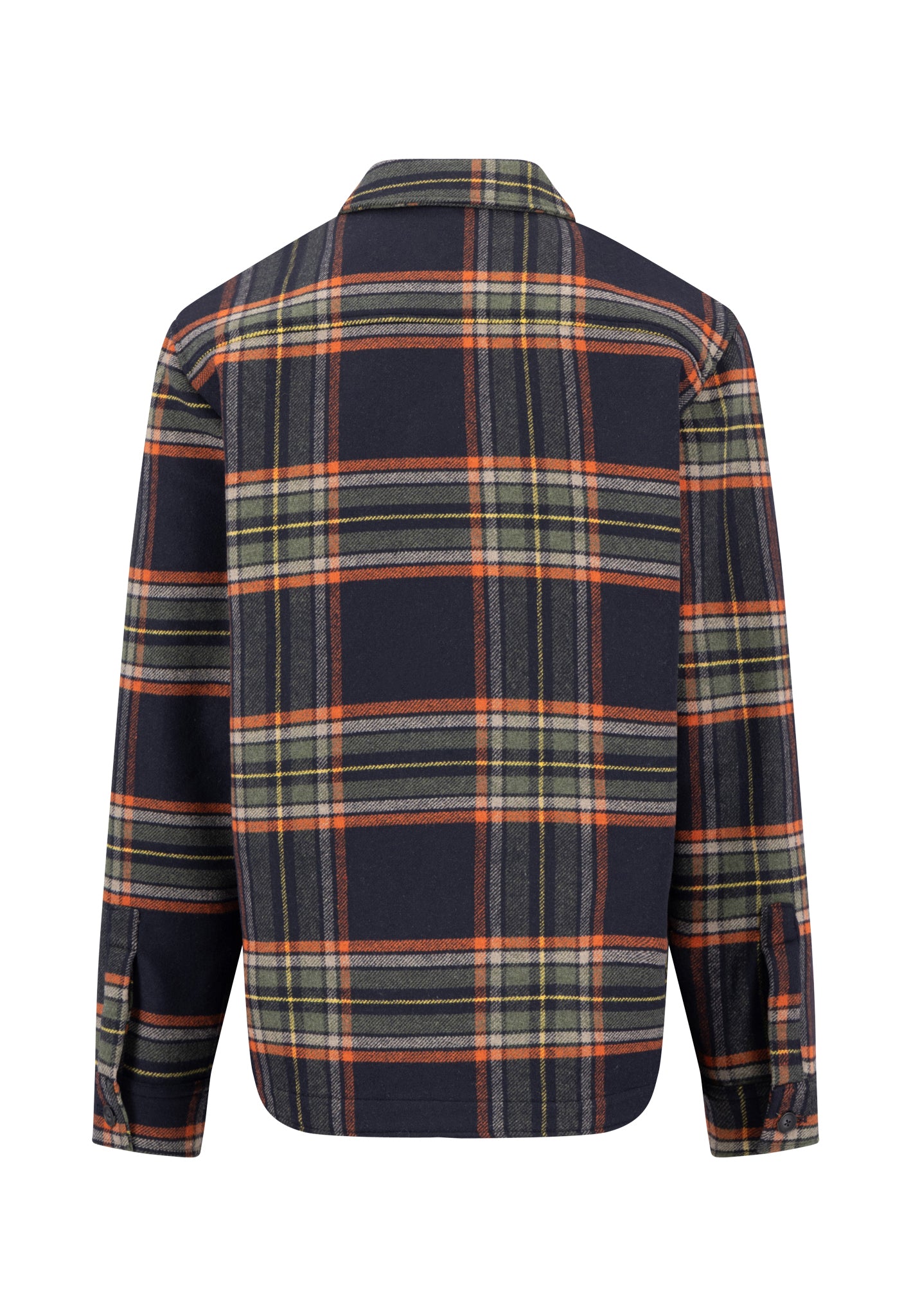 Fynch-Hatton Wool Check Overshirt Shacket Dark Navy 16092426