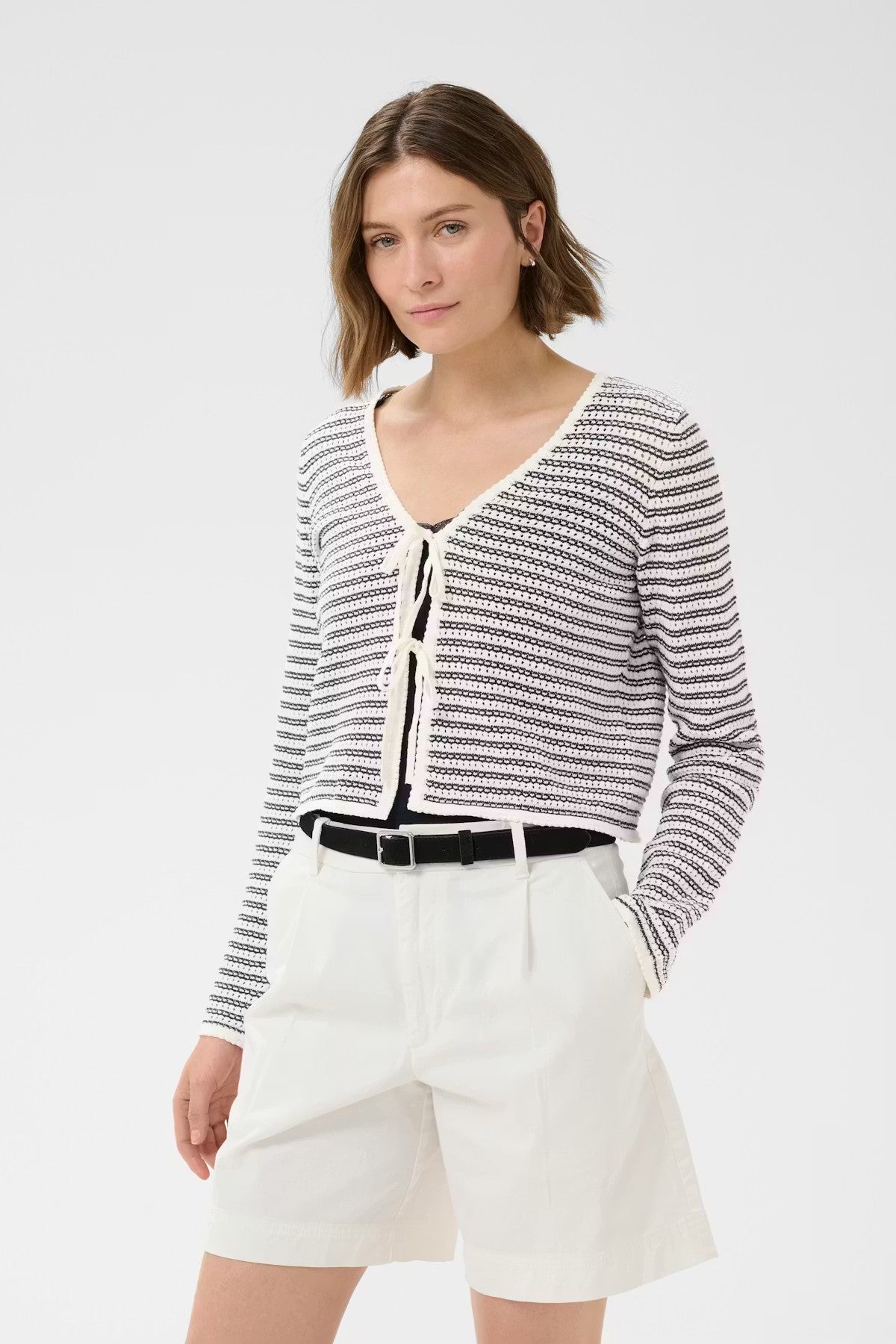 Part Two Rosefina Cardigan in After Midnight Stripe / Blue 30310648