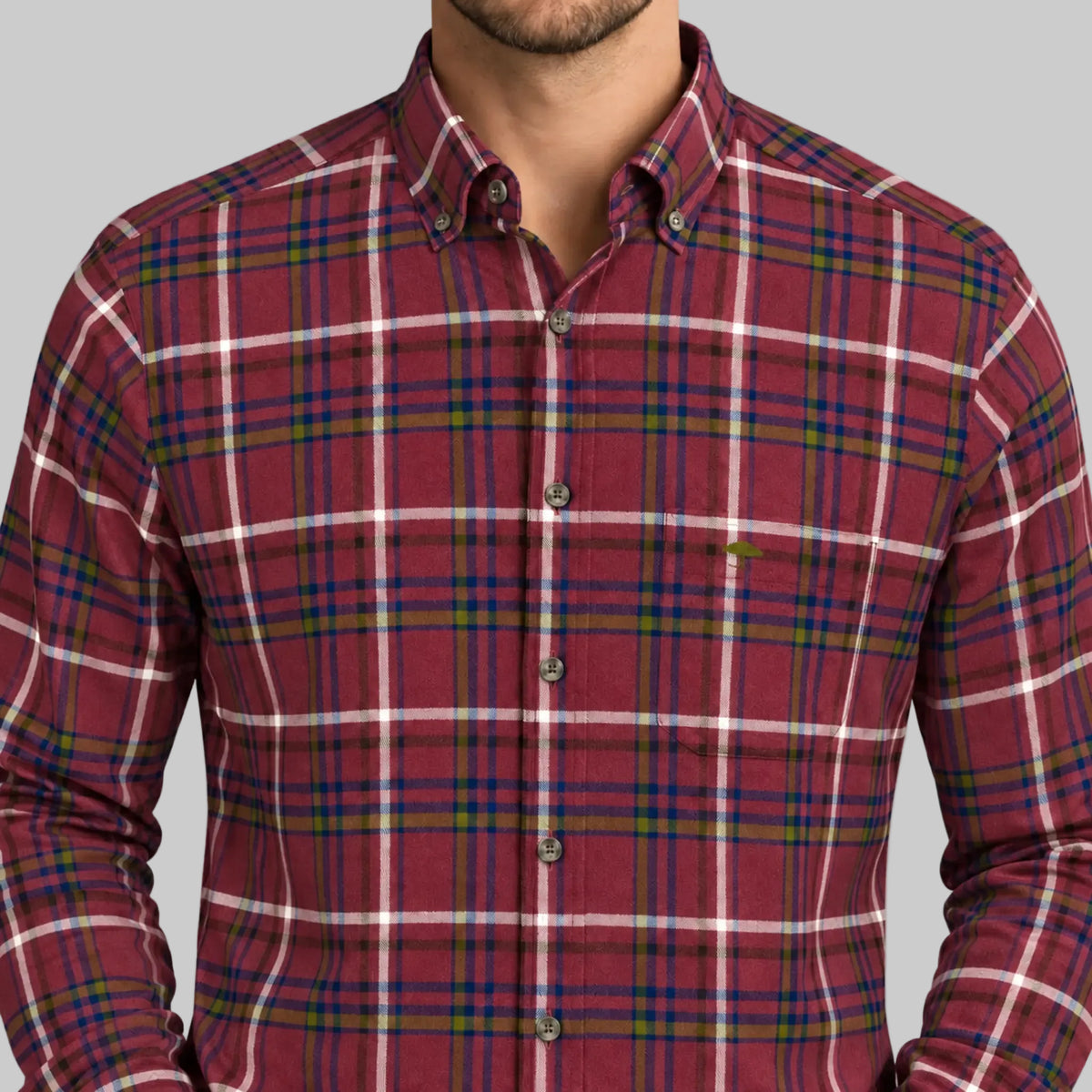 Fynch-Hatton Premium Flannel Shirt - Brick 16108860