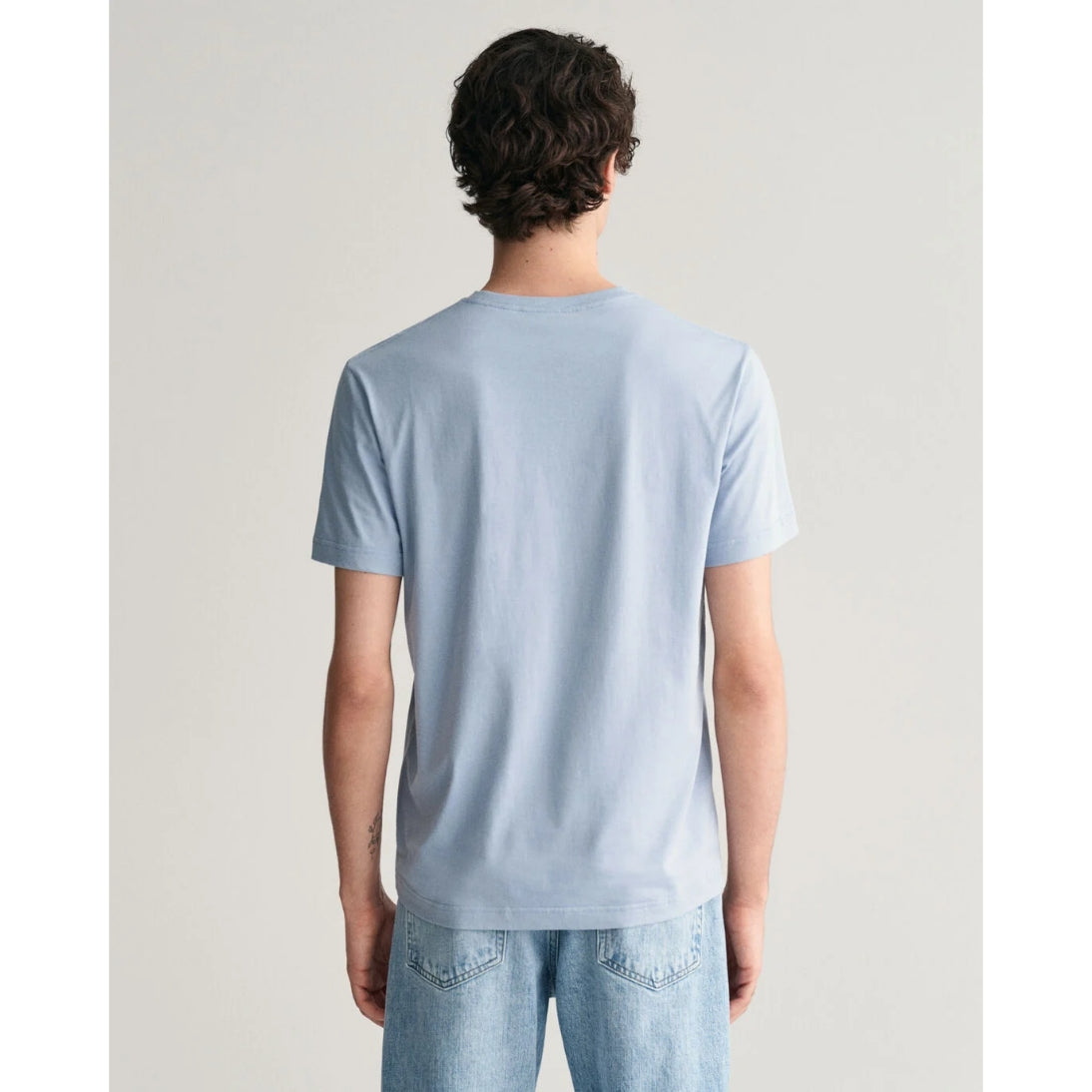 GANT Pure Cotton Regular Fit Shield T-Shirt in Dove Blue 2003184