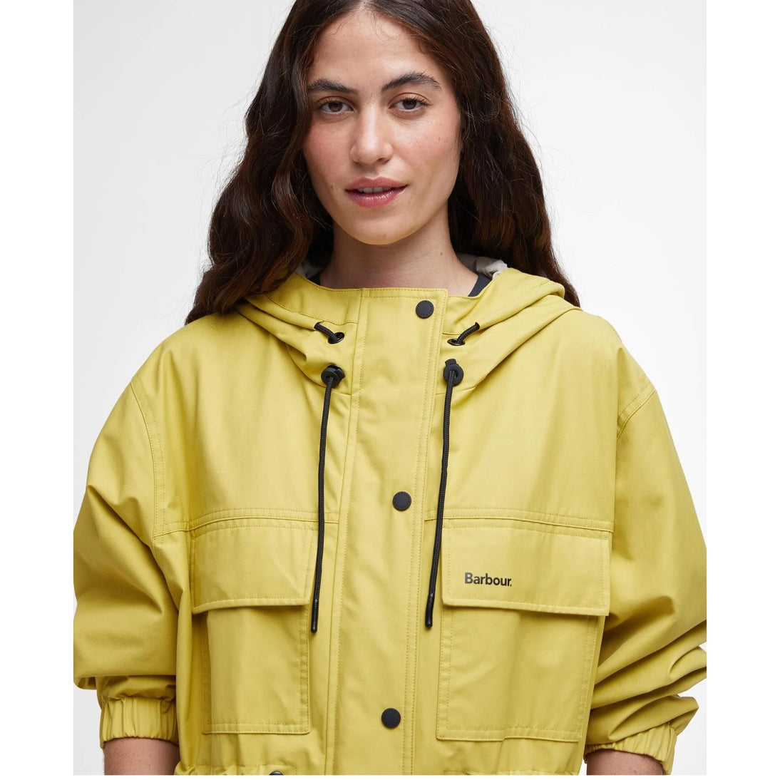 Barbour Evie Showerproof Parka Limeade / Light Sand