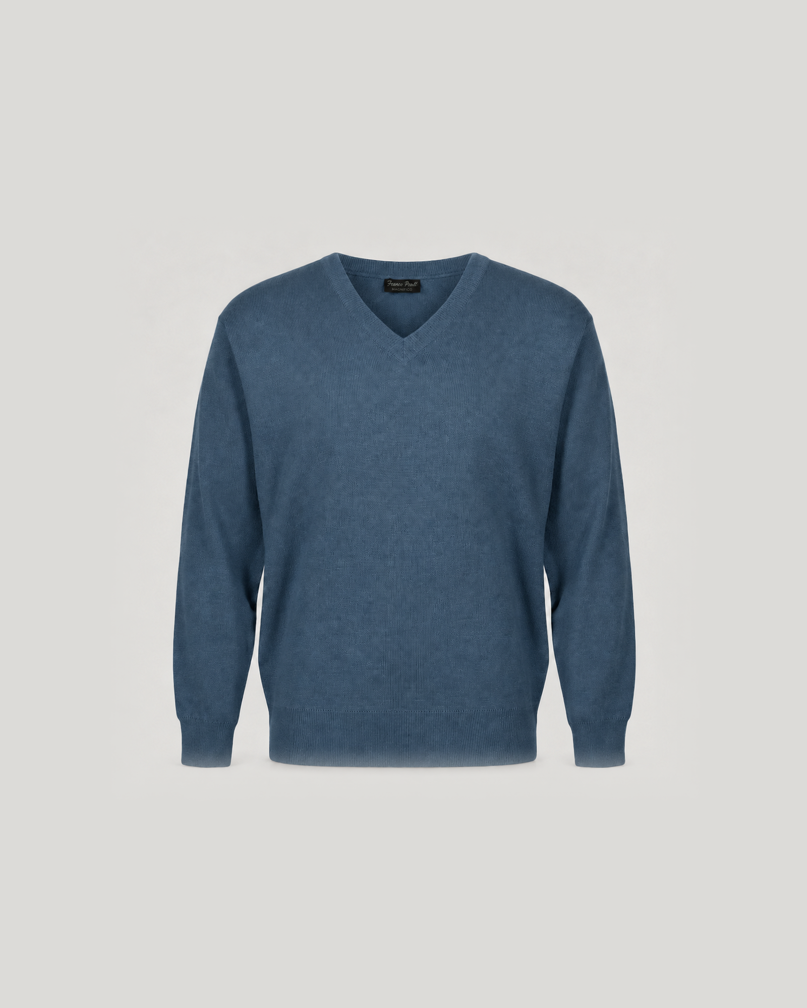 Franco Ponti Men’s Merino Wool Blend V-Neck Jumper